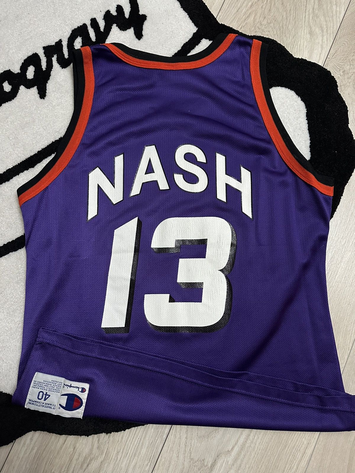Champion × NBA × Vintage Vintage 90s Steve Nash Pheonix Suns Champion Jersey veryRare Size US M / EU 48-50 / 2 - 4 Thumbnail