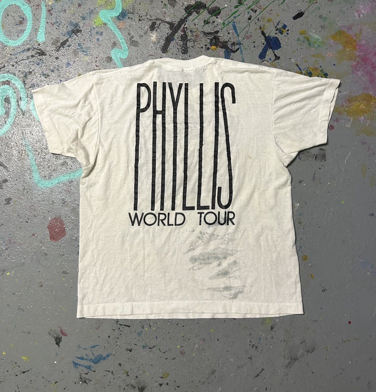 Band Tees × Vintage Vintage Phyllis world tour 1981 punk T-shirt Size US XL / EU 56 / 4 - 6 Thumbnail