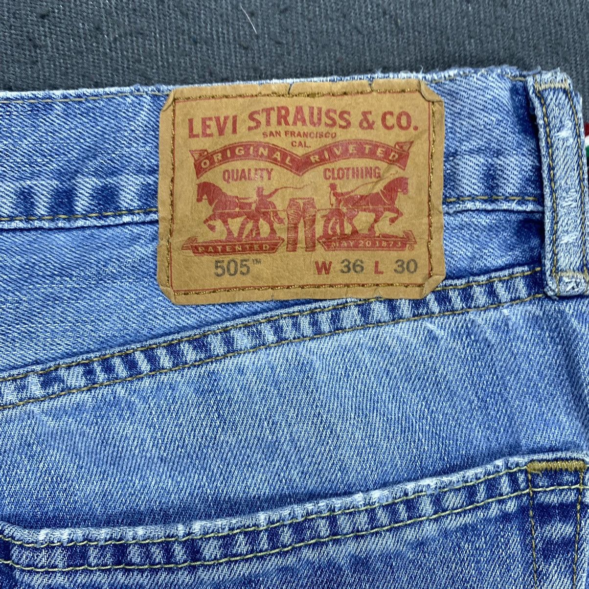 Levi's Vintage Levi’s 505 Washed Blue Denim Size US 38 / EU 54 - 10 Thumbnail
