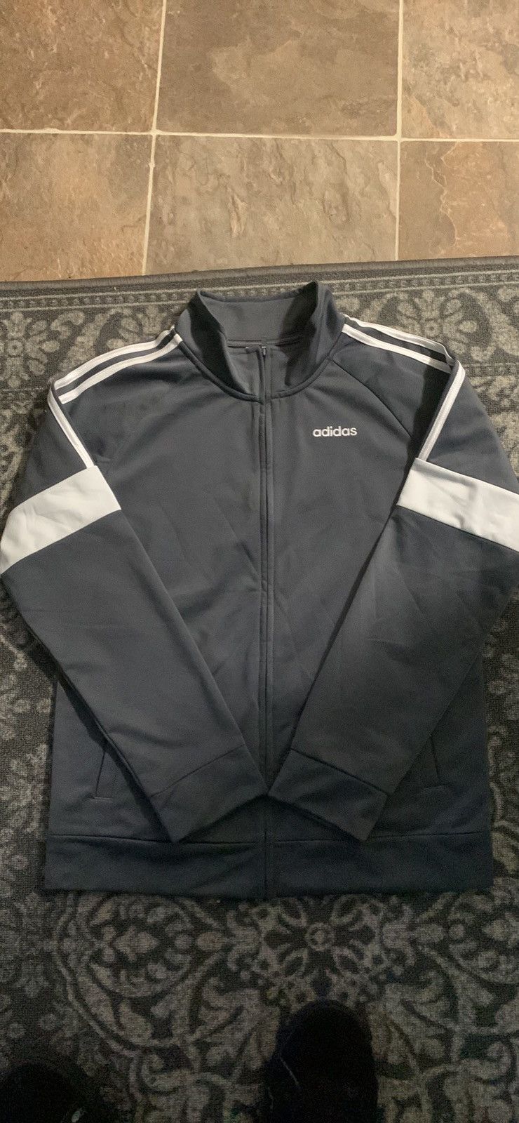 Adidas × Vintage Adidas Silver Jacket Zip Up Streetwear Y2K 2000s Thrift Size US S / EU 44-46 / 1 - 1 Thumbnail