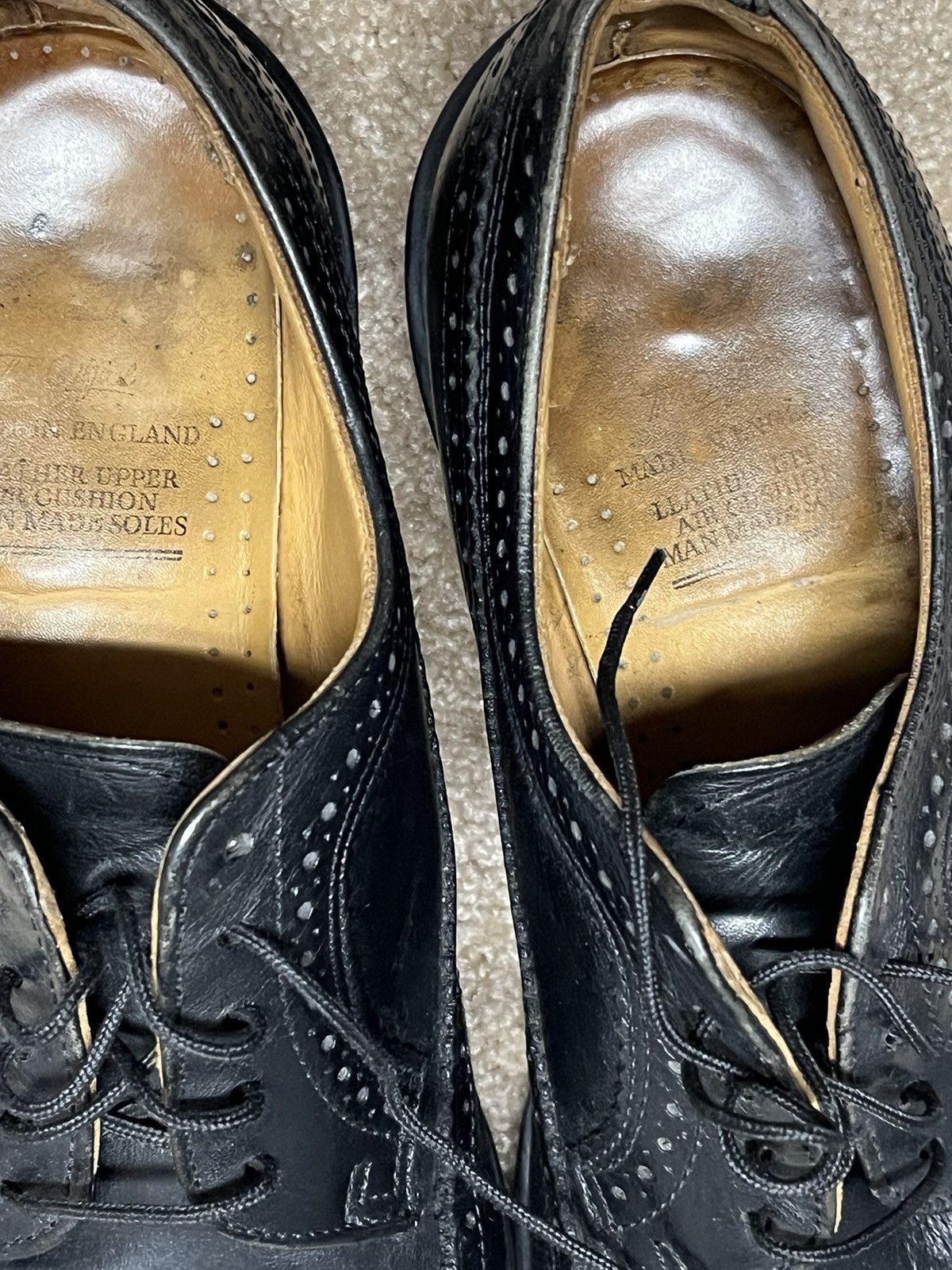 Dr. Martens Vintage Authentic made in England wingtip oxfords shoes Size US 8 / EU 41 - 2 Thumbnail