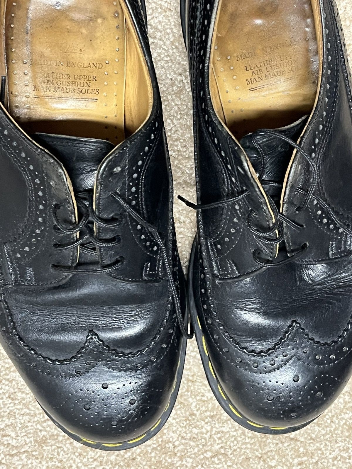 Dr. Martens Vintage Authentic made in England wingtip oxfords shoes Size US 8 / EU 41 - 4 Thumbnail