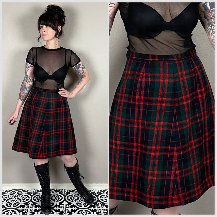 Tartan Plaid A-Line Skirt