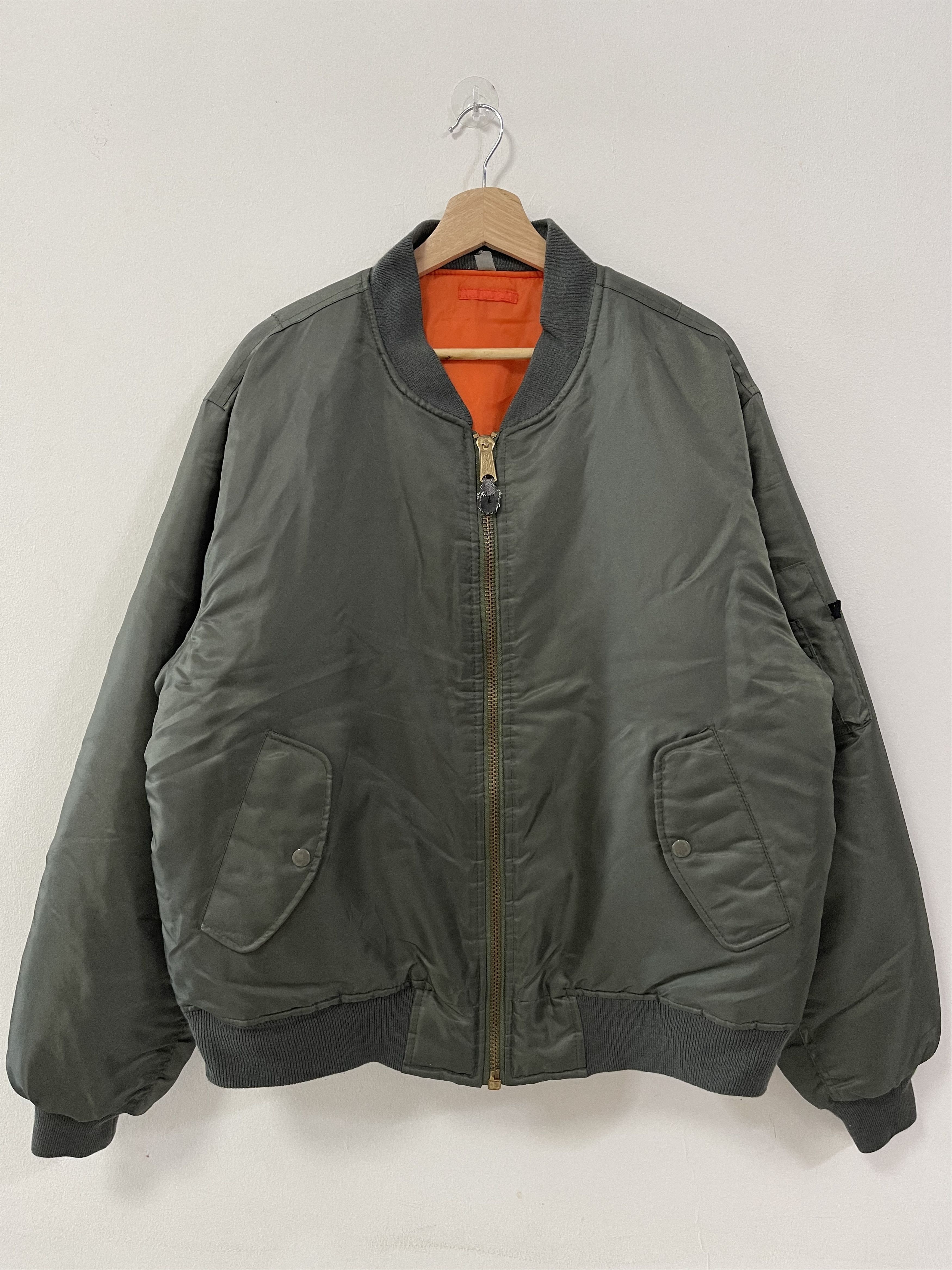 Vintage Vintage Usaf Ma 1 military Bomber Style Jacket Size US XL / EU 56 / 4 - 1 Thumbnail
