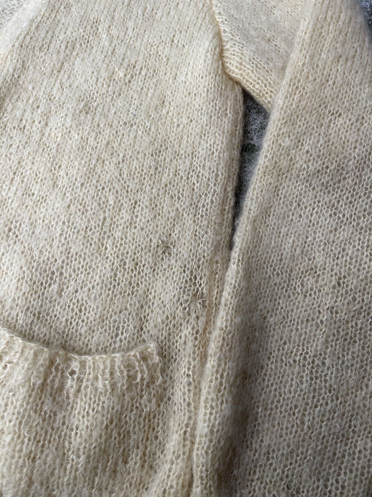 Vintage VINTAGE MOHAIR CARDIGAN SWEATER YELLOW Size US L / EU 52-54 / 3 - 5 Thumbnail
