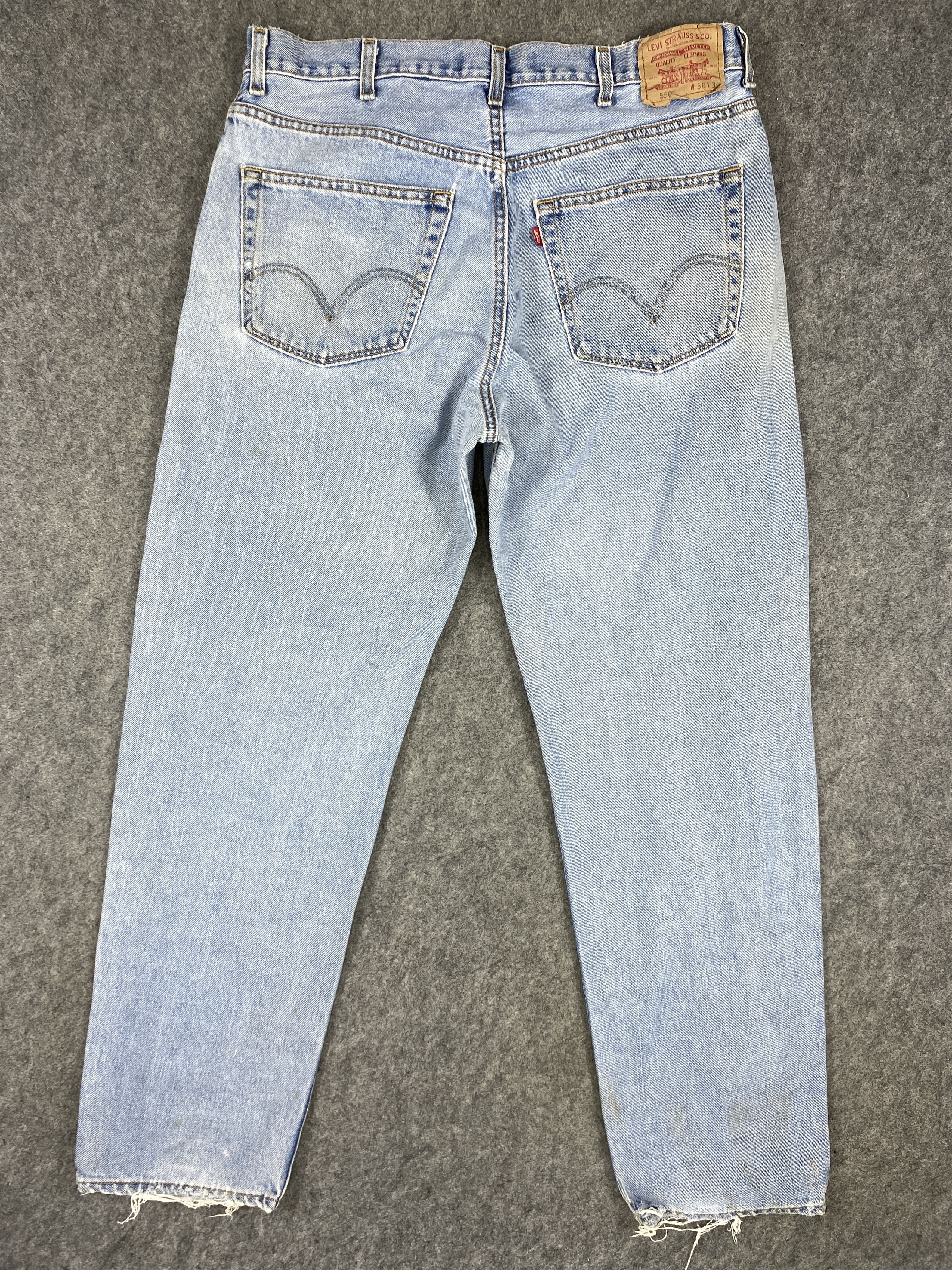 Levi's Mid Blue Vintage Levi's 550 Jeans 37x33 Denim -JN1389 Size US 37 - 2 Thumbnail