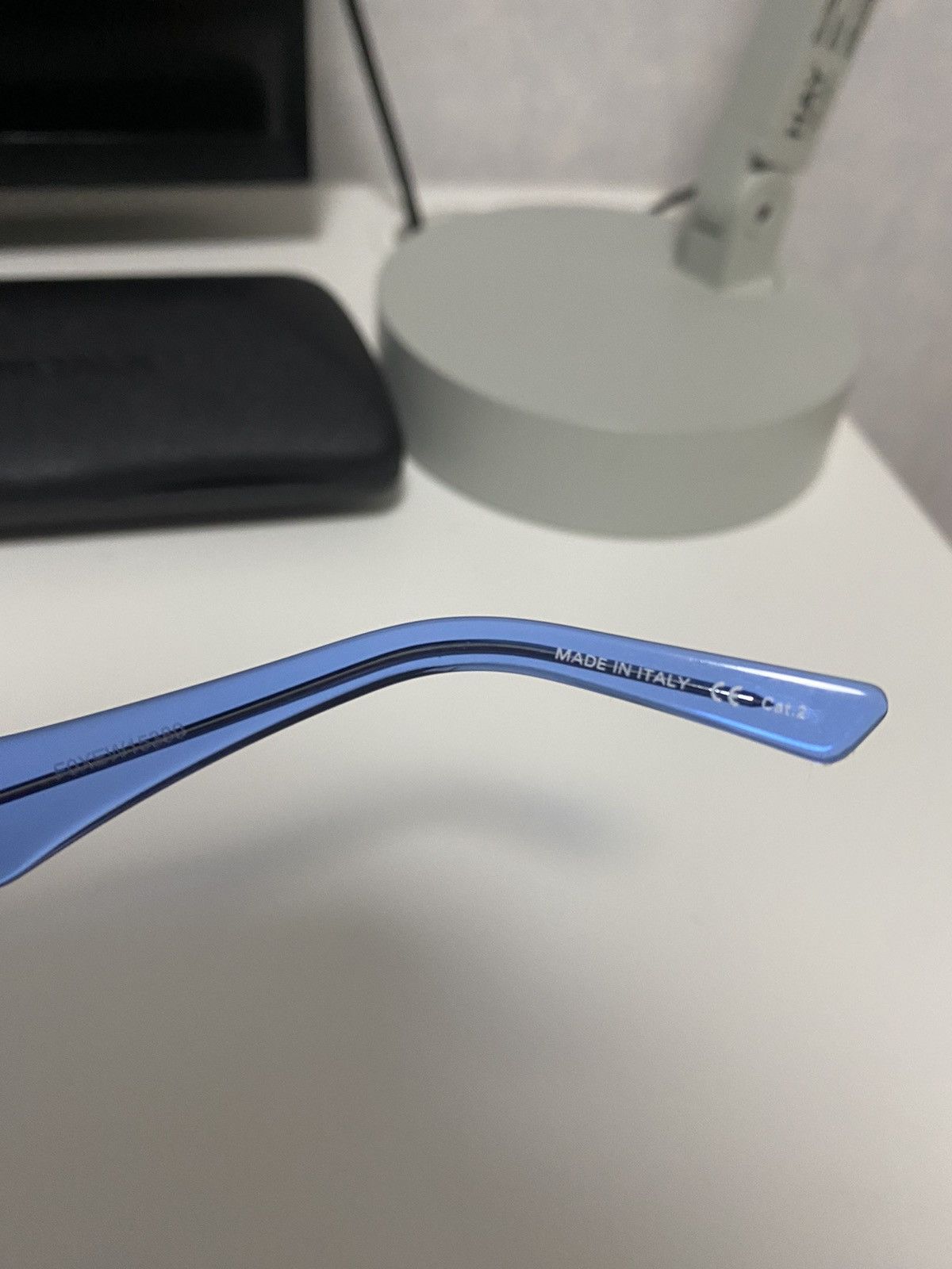 Balenciaga Transparent Blue Sunglasses Size ONE SIZE - 5 Thumbnail