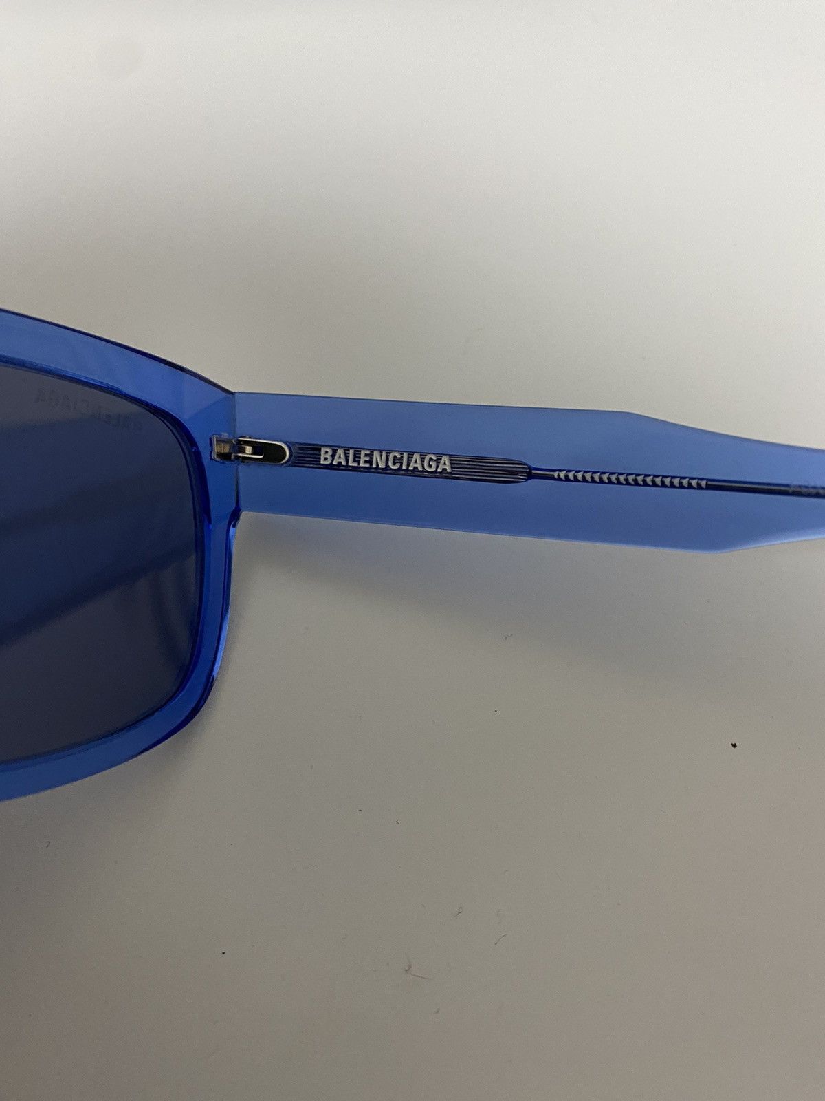 Balenciaga Transparent Blue Sunglasses Size ONE SIZE - 4 Thumbnail