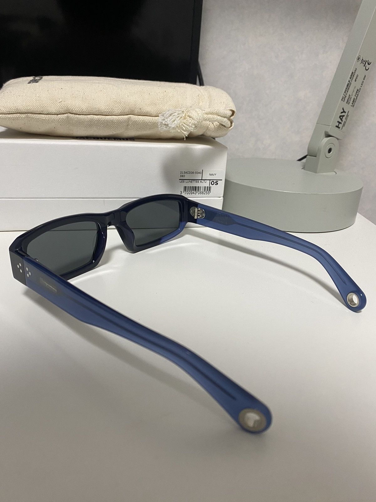 Jacquemus Black Navy Les Lunettes Altu Sunglasses Size ONE SIZE - 2 Thumbnail