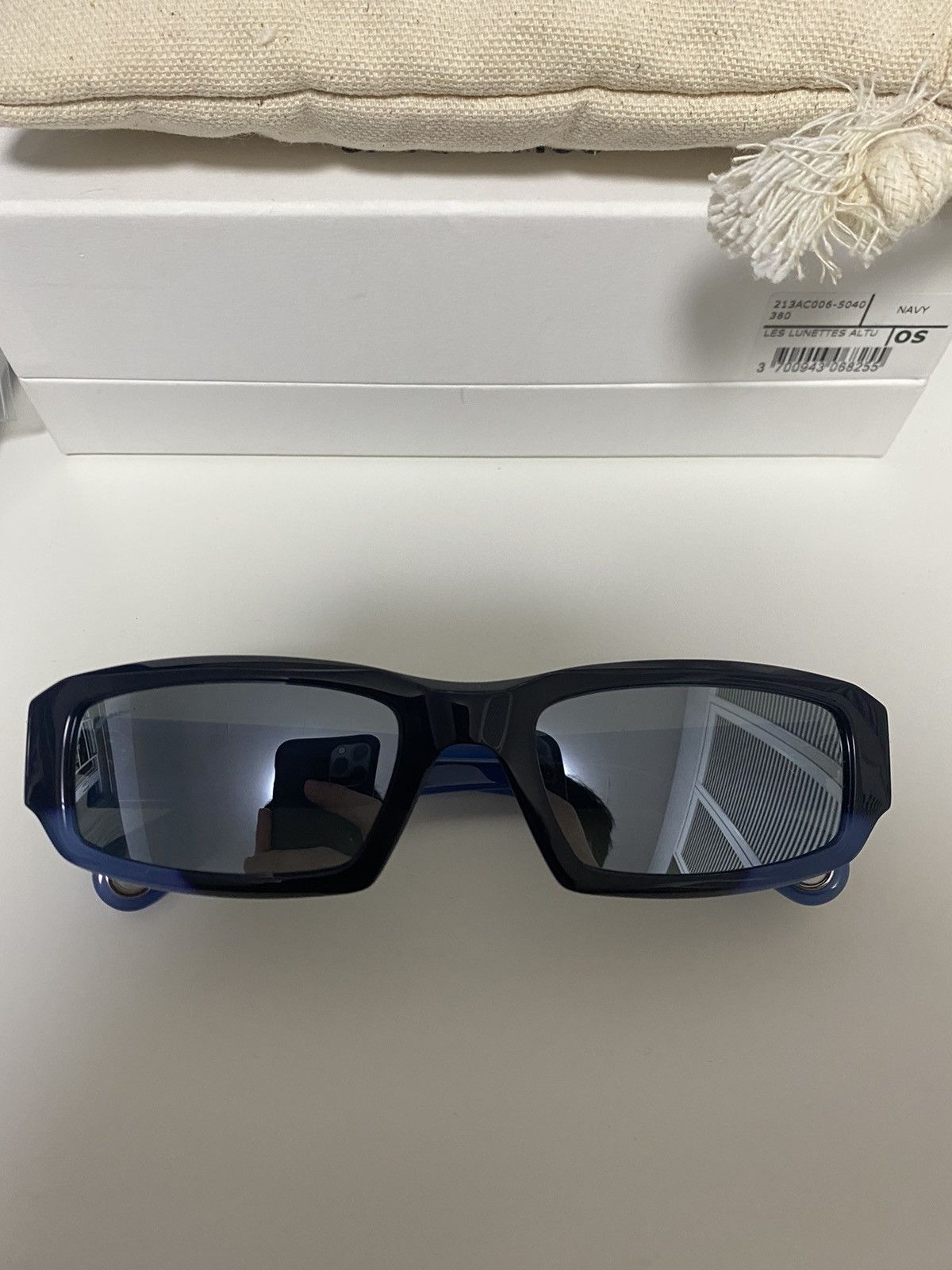 Jacquemus Black Navy Les Lunettes Altu Sunglasses Size ONE SIZE - 3 Thumbnail