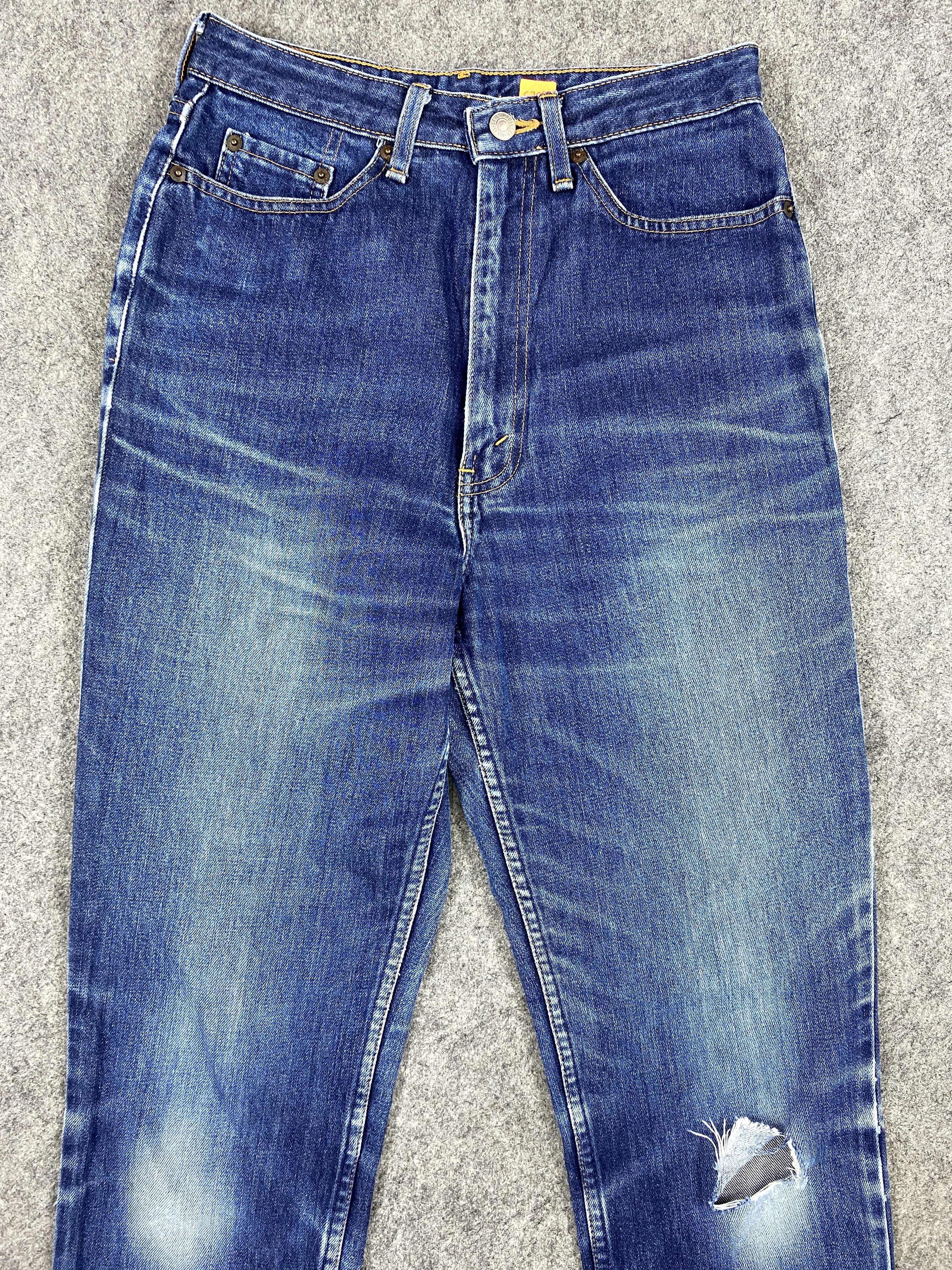 Levi's Distressed Blue Vintage Levi's 626 27x27 Denim -SJ063 Size US 27 - 3 Thumbnail