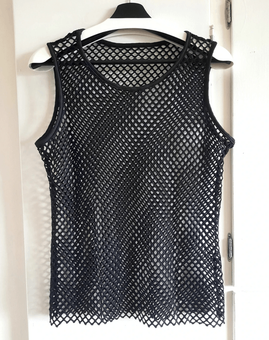 Japanese Brand Raw Hem Loose-gauge Fishnet Mesh Top OPIUM | Grailed