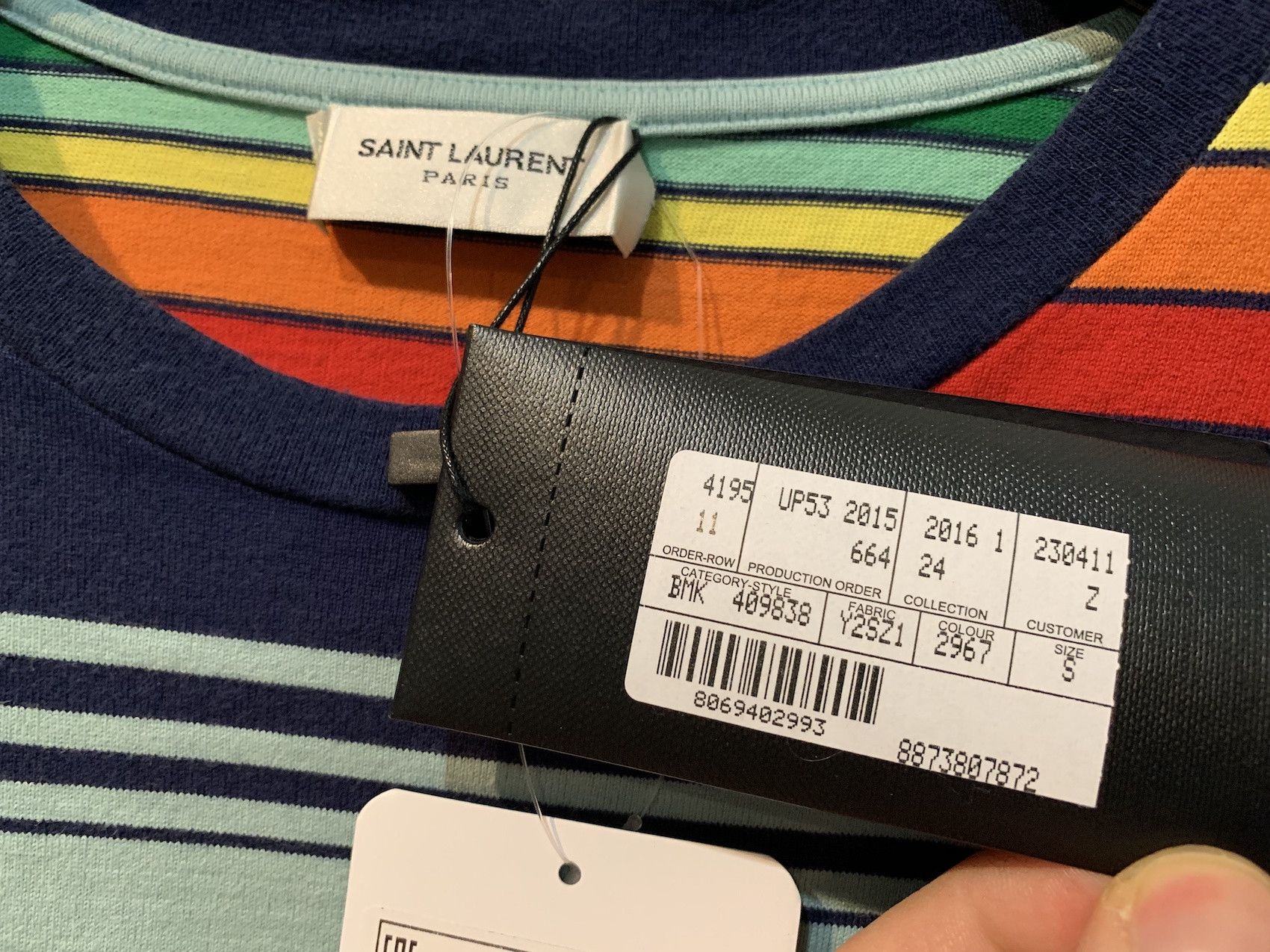 Hedi Slimane × Saint Laurent Paris FINAL DROP / SS'16 Venice Striped Jersey in Fantasy Size US S / EU 44-46 / 1 - 2 Thumbnail