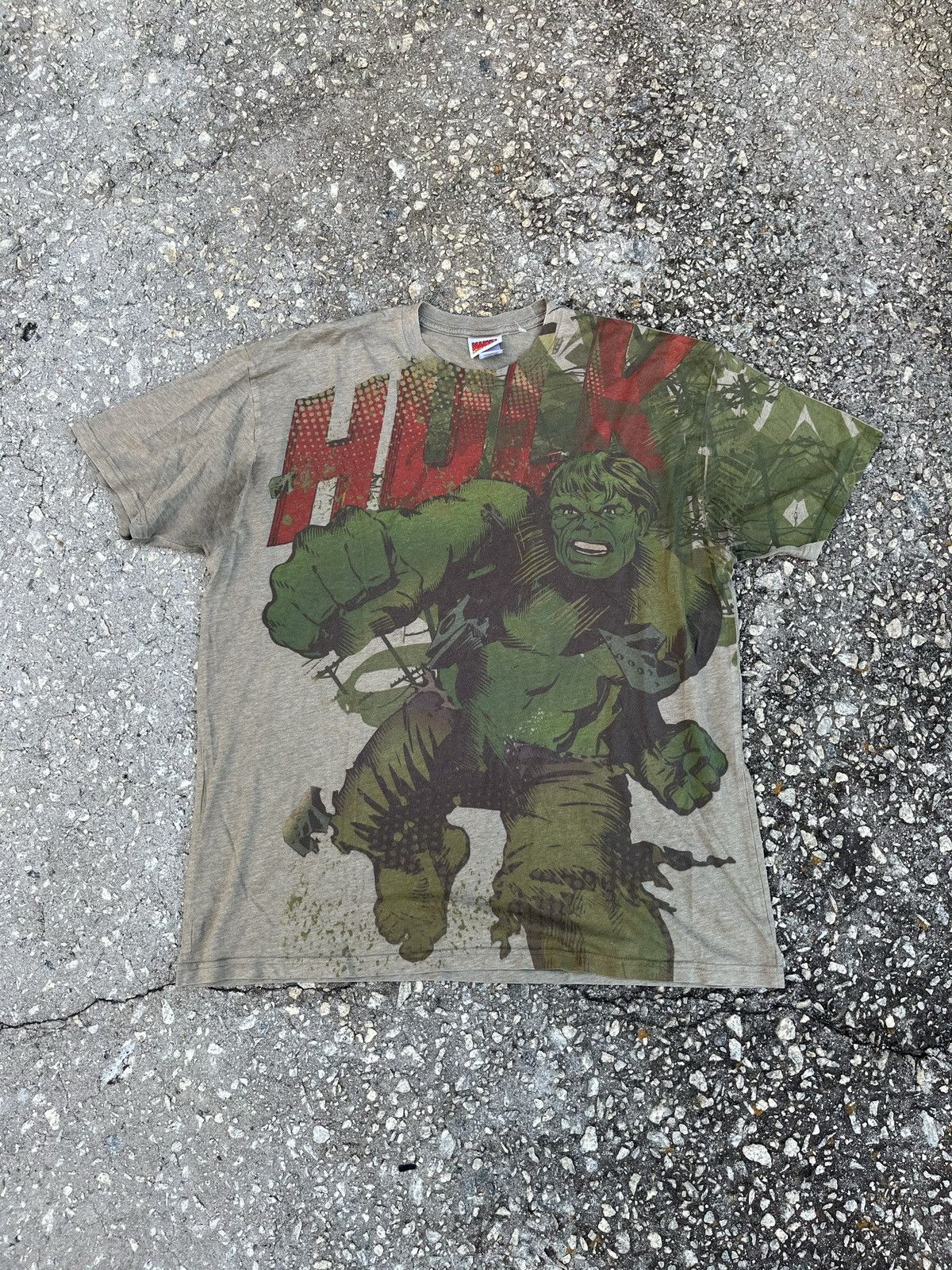 image of Vintage 2009 Hulk Marvel Comics Shirt in Green, Men's (Size 2XL)