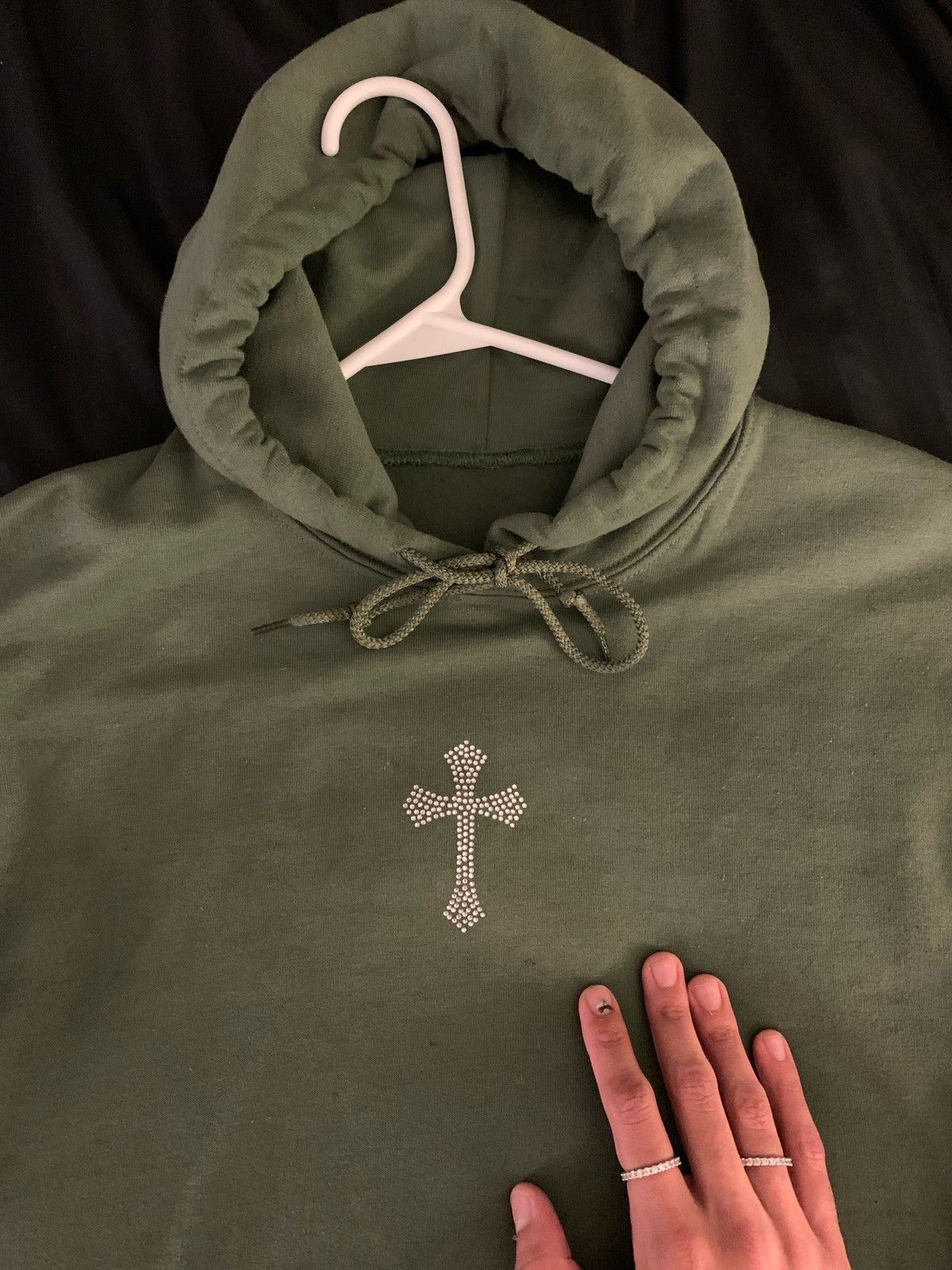 Vintage Rhinestones Cross Skeleton Vintage Hoodie Size US XL / EU 56 / 4 - 8 Thumbnail