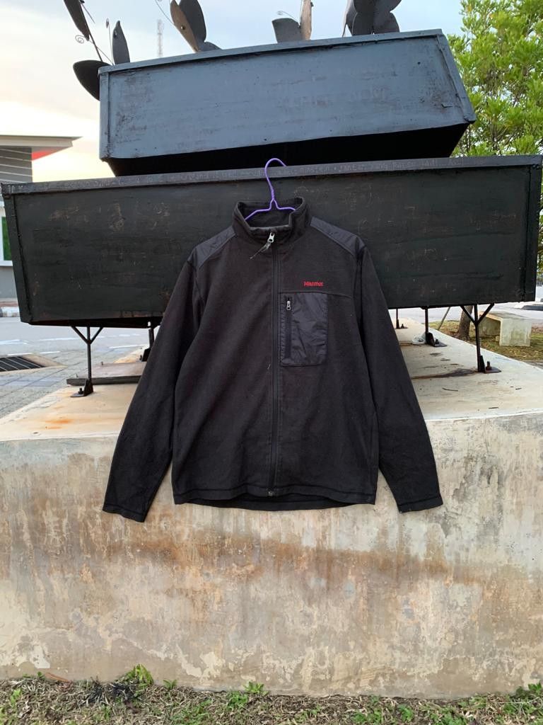 Japanese Brand × Vintage Marmot zipper Fleece Jacket Size US L / EU 52-54 / 3 - 1 Thumbnail