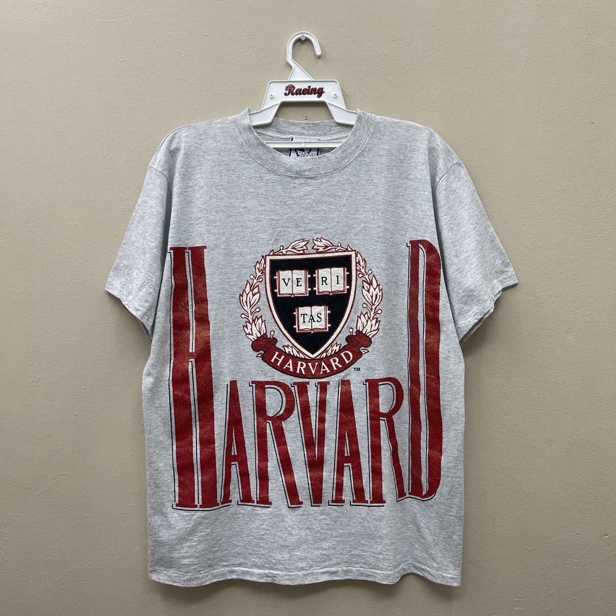 Vintage Vintage 90s Harvard University T-Shirt Single-Stitch Size US L / EU 52-54 / 3 - 1 Thumbnail