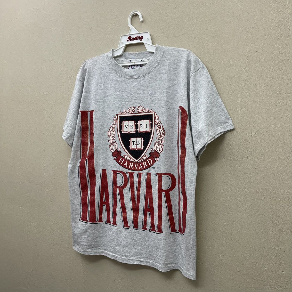 Vintage Vintage 90s Harvard University T-Shirt Single-Stitch Size US L / EU 52-54 / 3 - 6 Thumbnail