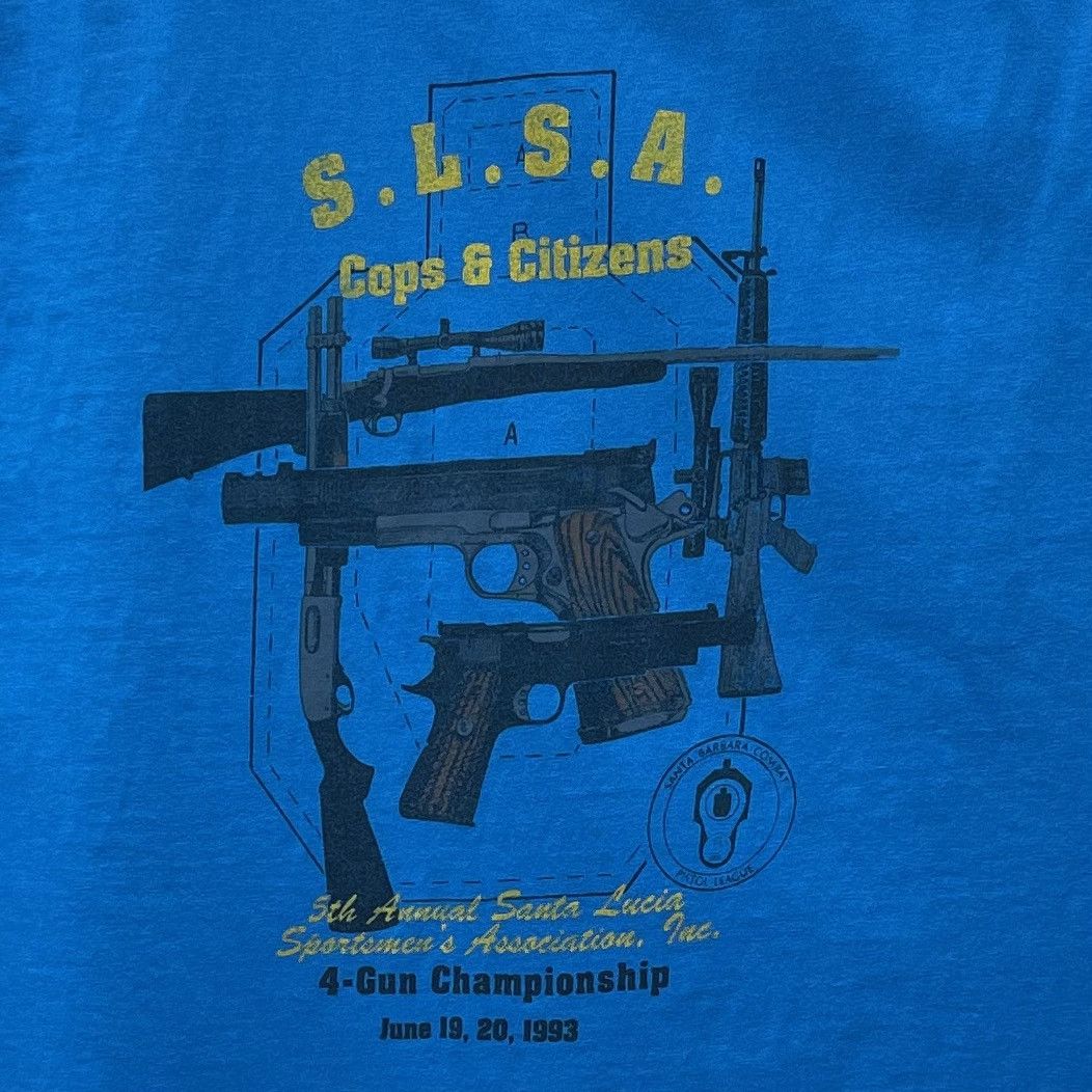 Vintage Vintage 90s S.L.S.A Cops & Citizens 4 Guns Championship Size US XL / EU 56 / 4 - 2 Thumbnail