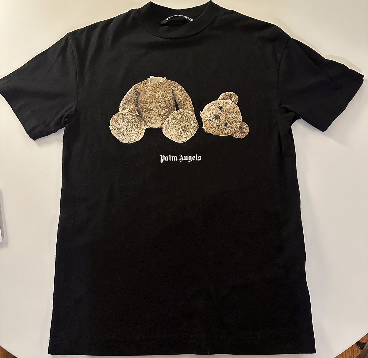 palm angels black t shirt teddy bear