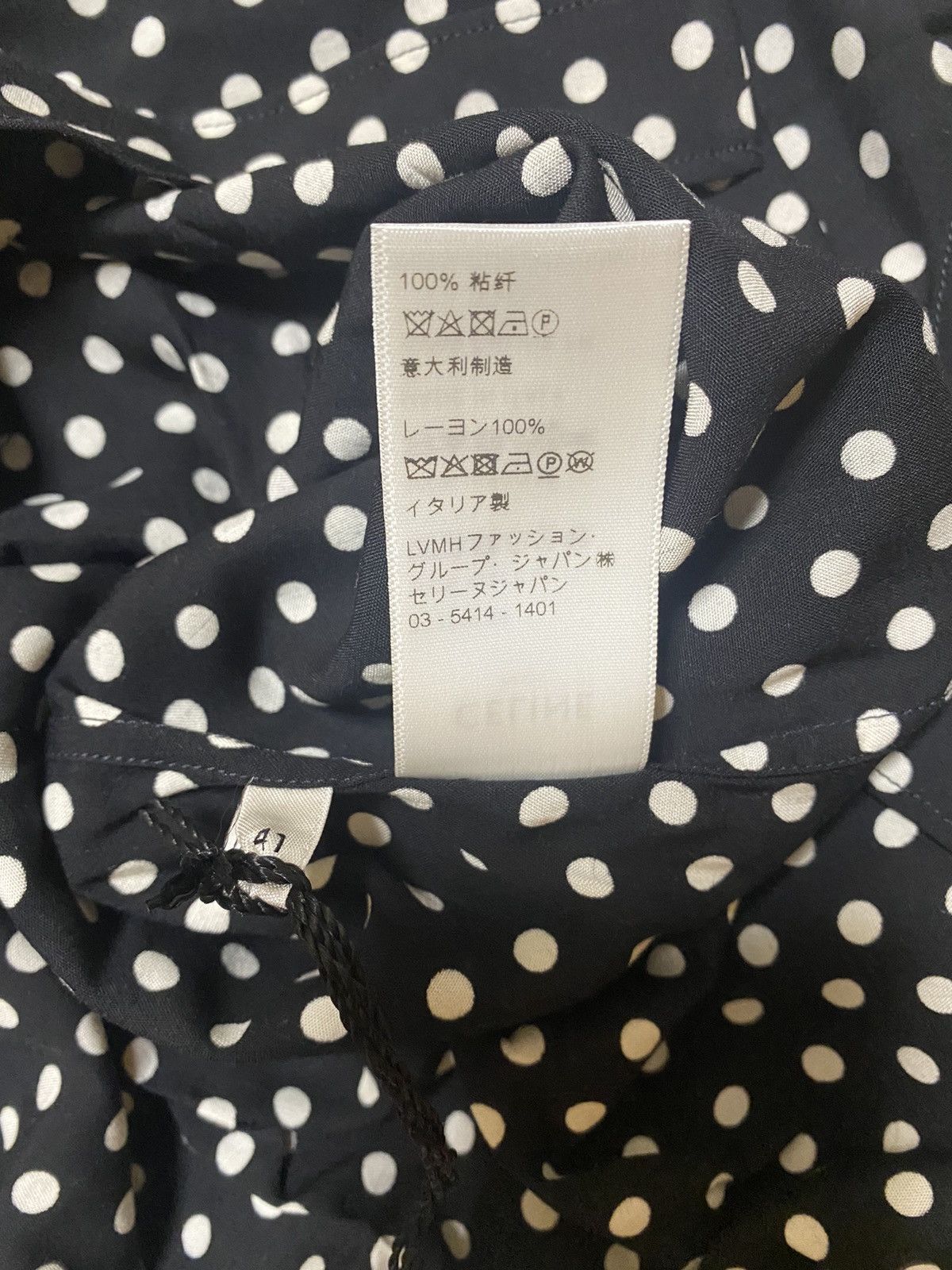 Celine × Hedi Slimane Celine polka dot shirt Sz42 Size US M / EU 48-50 / 2 - 10 Thumbnail