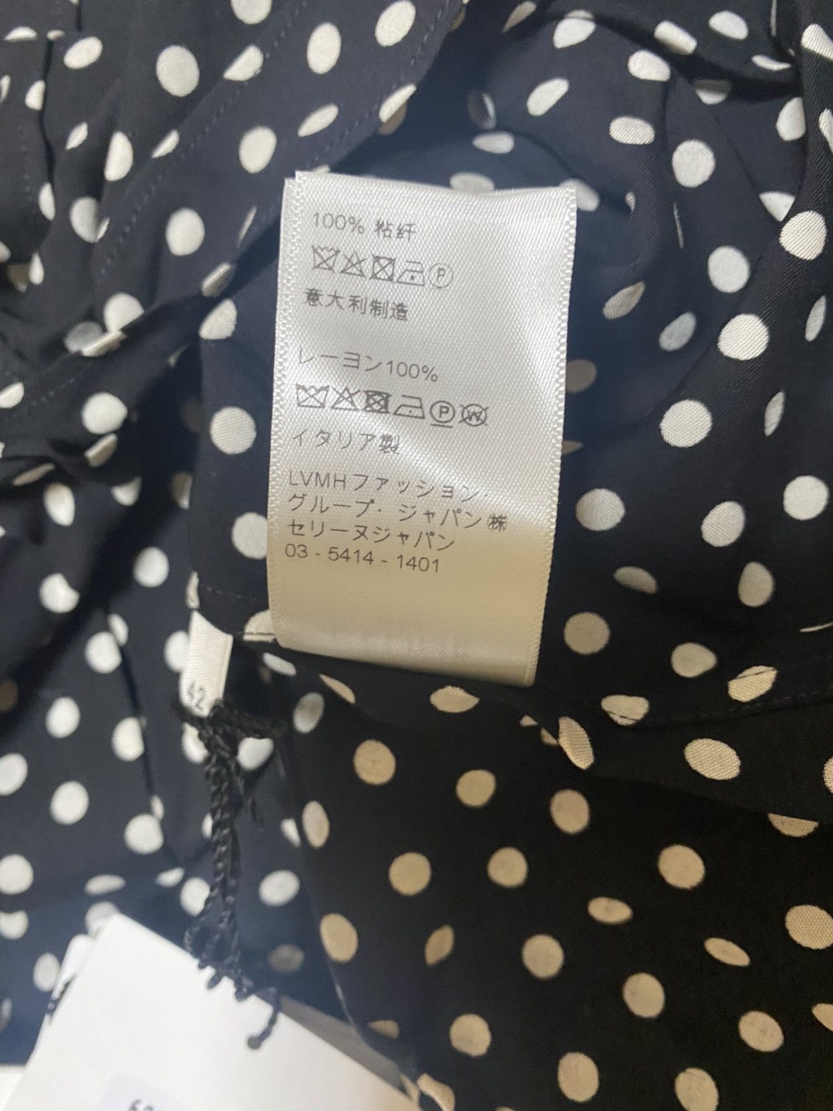 Celine × Hedi Slimane Celine polka dot shirt Sz42 Size US M / EU 48-50 / 2 - 15 Thumbnail