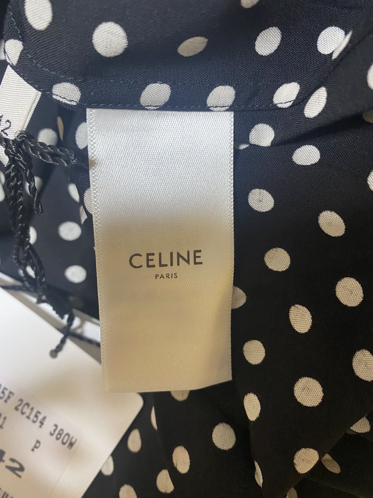 Celine × Hedi Slimane Celine polka dot shirt Sz42 Size US M / EU 48-50 / 2 - 13 Thumbnail