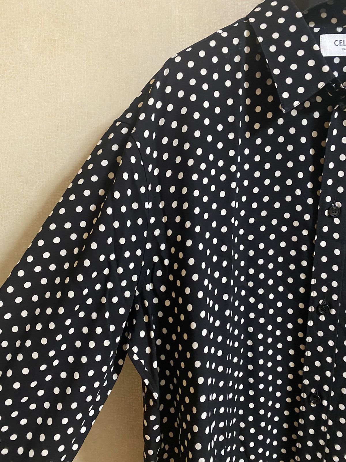 Celine × Hedi Slimane Celine polka dot shirt Sz42 Size US M / EU 48-50 / 2 - 4 Thumbnail