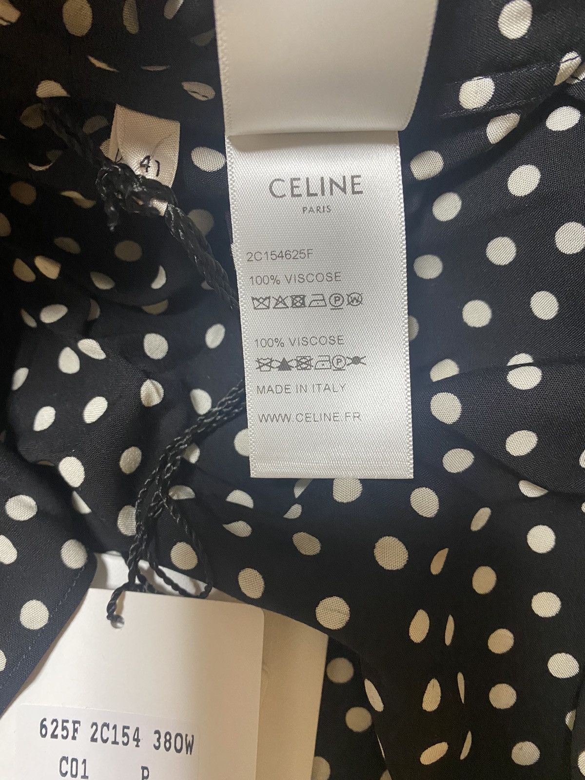 Celine × Hedi Slimane Celine polka dot shirt Sz42 Size US M / EU 48-50 / 2 - 9 Thumbnail