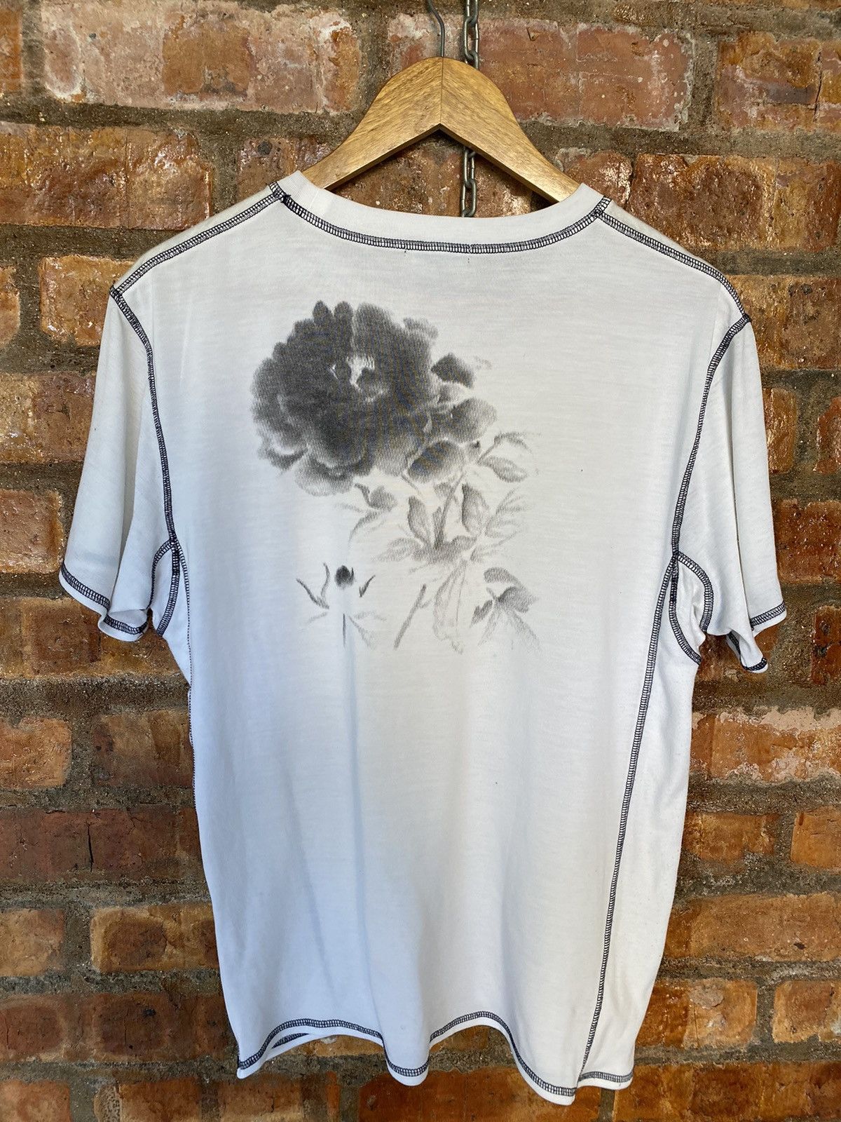 Japanese Brand × Lad Musician 90s Fuji FUCK Rock Black rose contra stitch tee Size US M / EU 48-50 / 2 - 9 Thumbnail