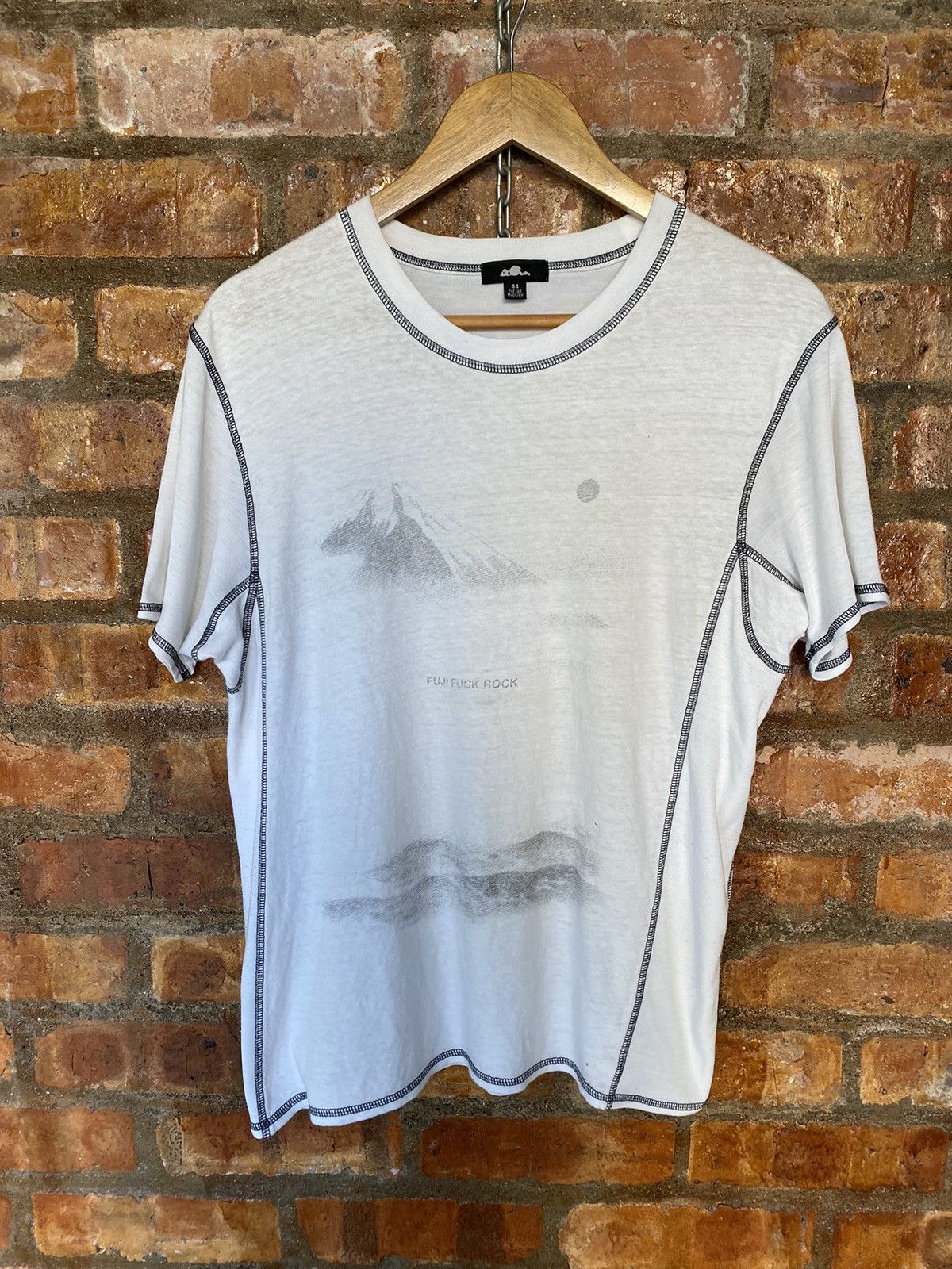 Japanese Brand × Lad Musician 90s Fuji FUCK Rock Black rose contra stitch tee Size US M / EU 48-50 / 2 - 2 Thumbnail