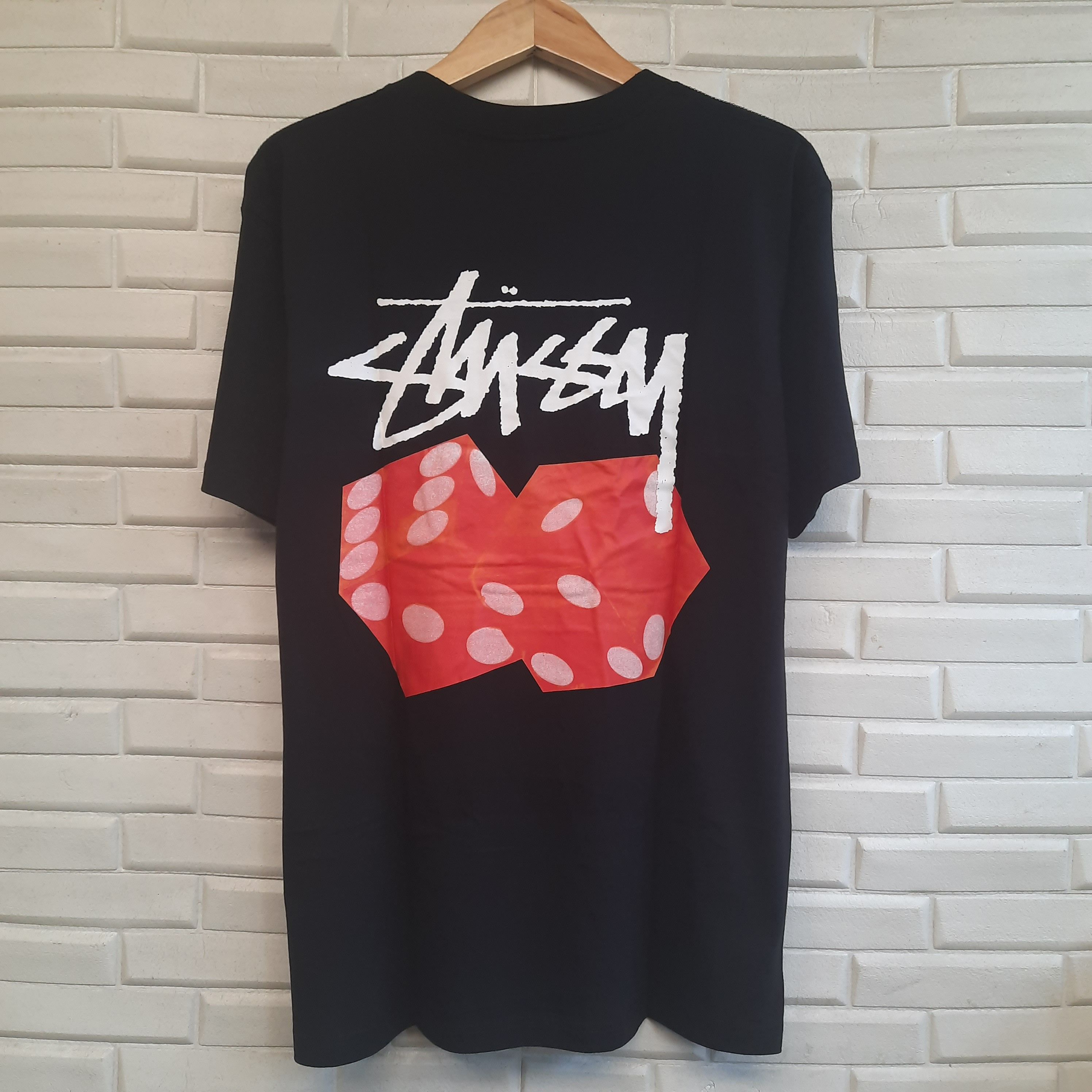 image of Stussy Dice Tshirt in Black, Men's (Size Medium)