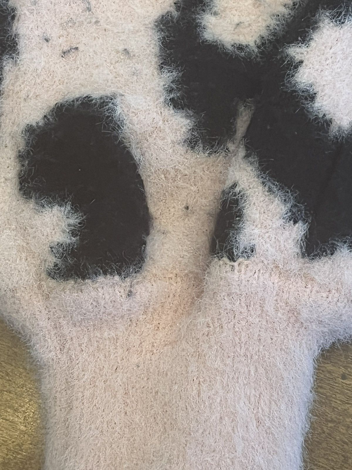 Vintage Y2k Pink Mohair Animal Print Sweater Size L / US 10 / IT 46 - 4 Thumbnail