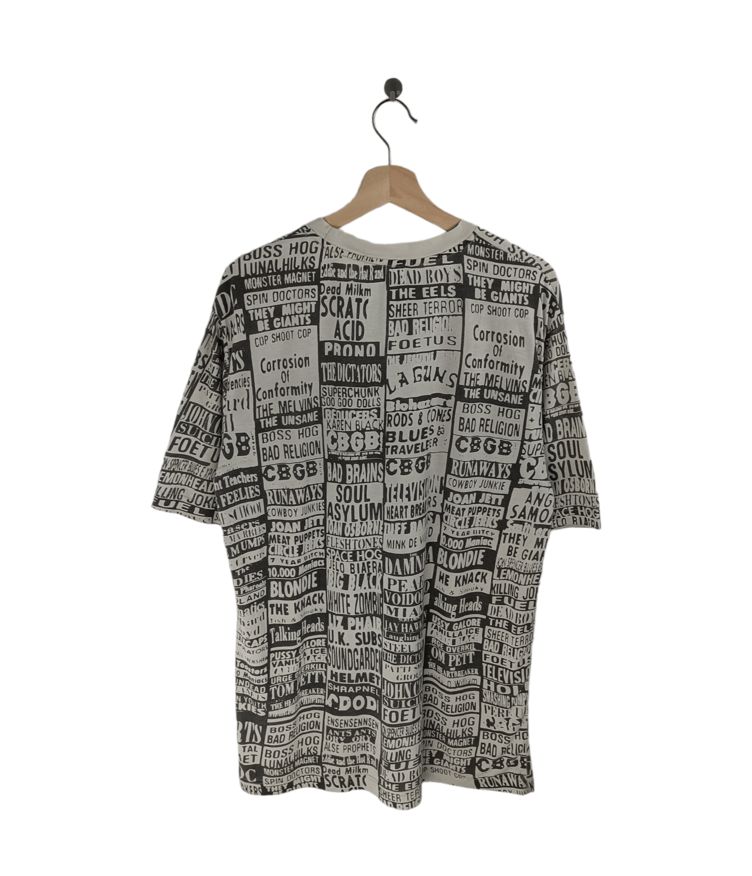 Band Tees 🔥RARE🔥VINTAGE CBGB AOP "BAND LIST" (bad brains blondie) Size US L / EU 52-54 / 3 - 2 Thumbnail