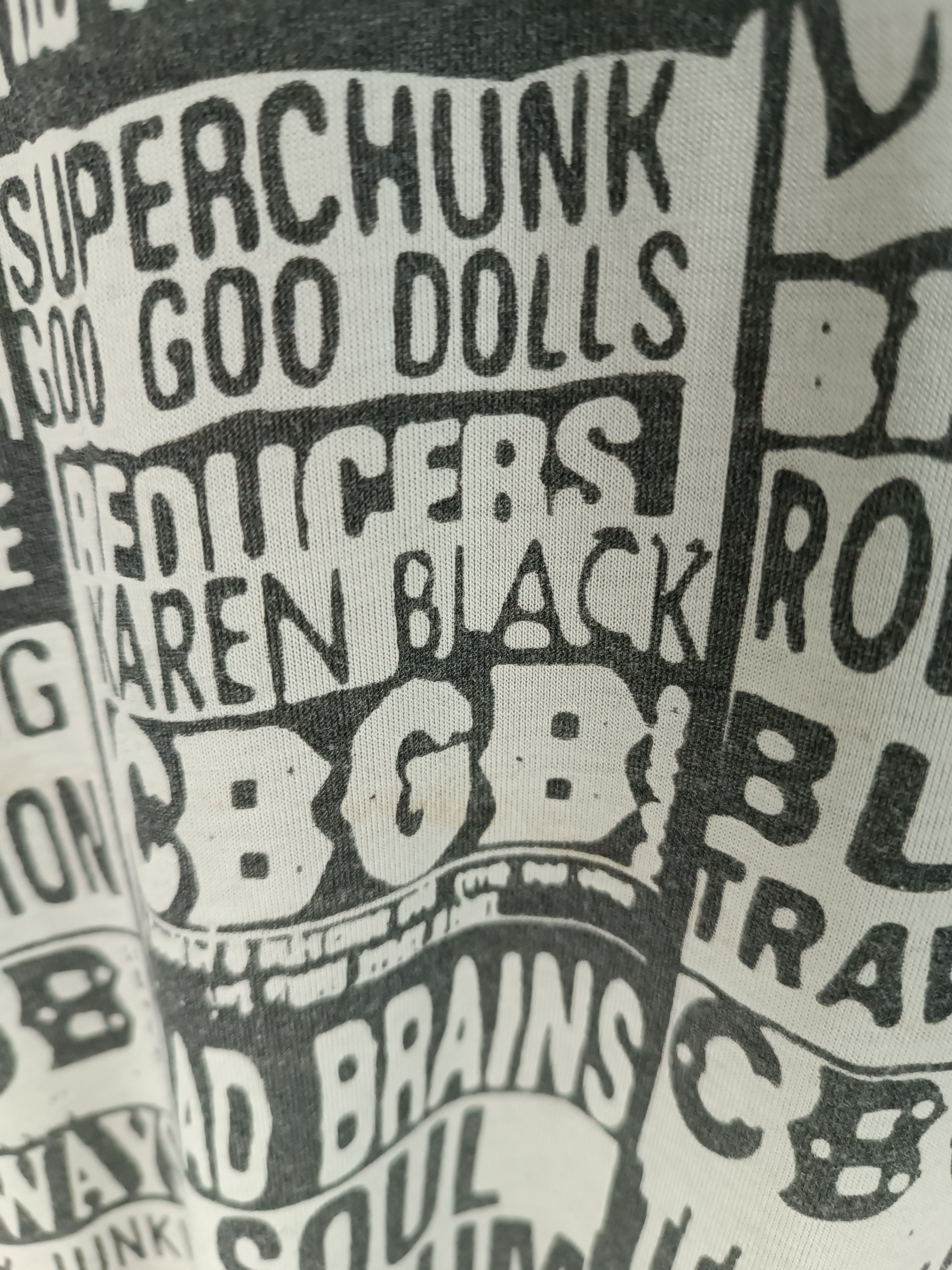 Band Tees 🔥RARE🔥VINTAGE CBGB AOP "BAND LIST" (bad brains blondie) Size US L / EU 52-54 / 3 - 14 Thumbnail