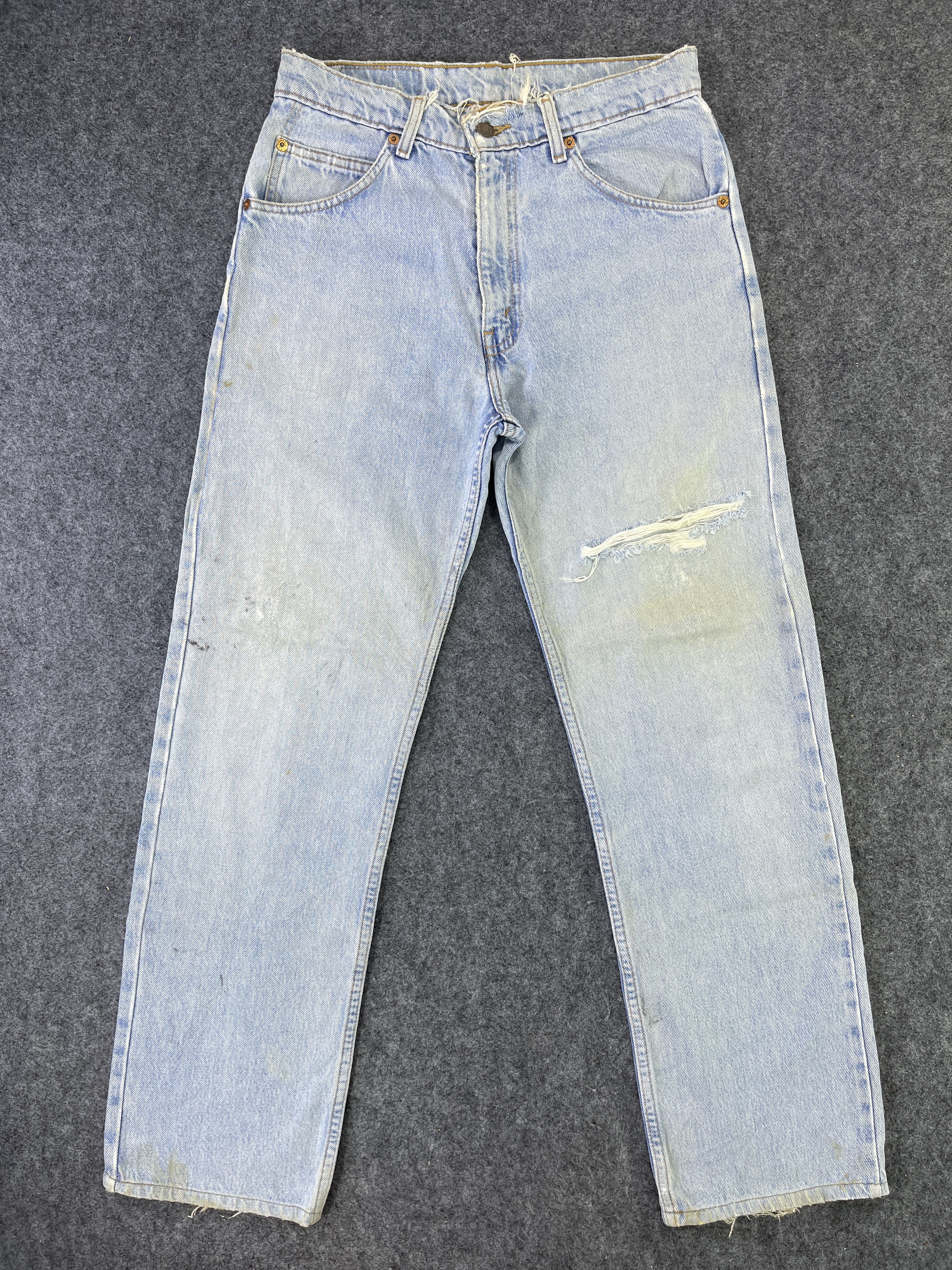 Levi's 90's Vintage Levis 607 Light Wash Jeans Orange Tabs - J785 Size US 30 / EU 46 - 1 Thumbnail