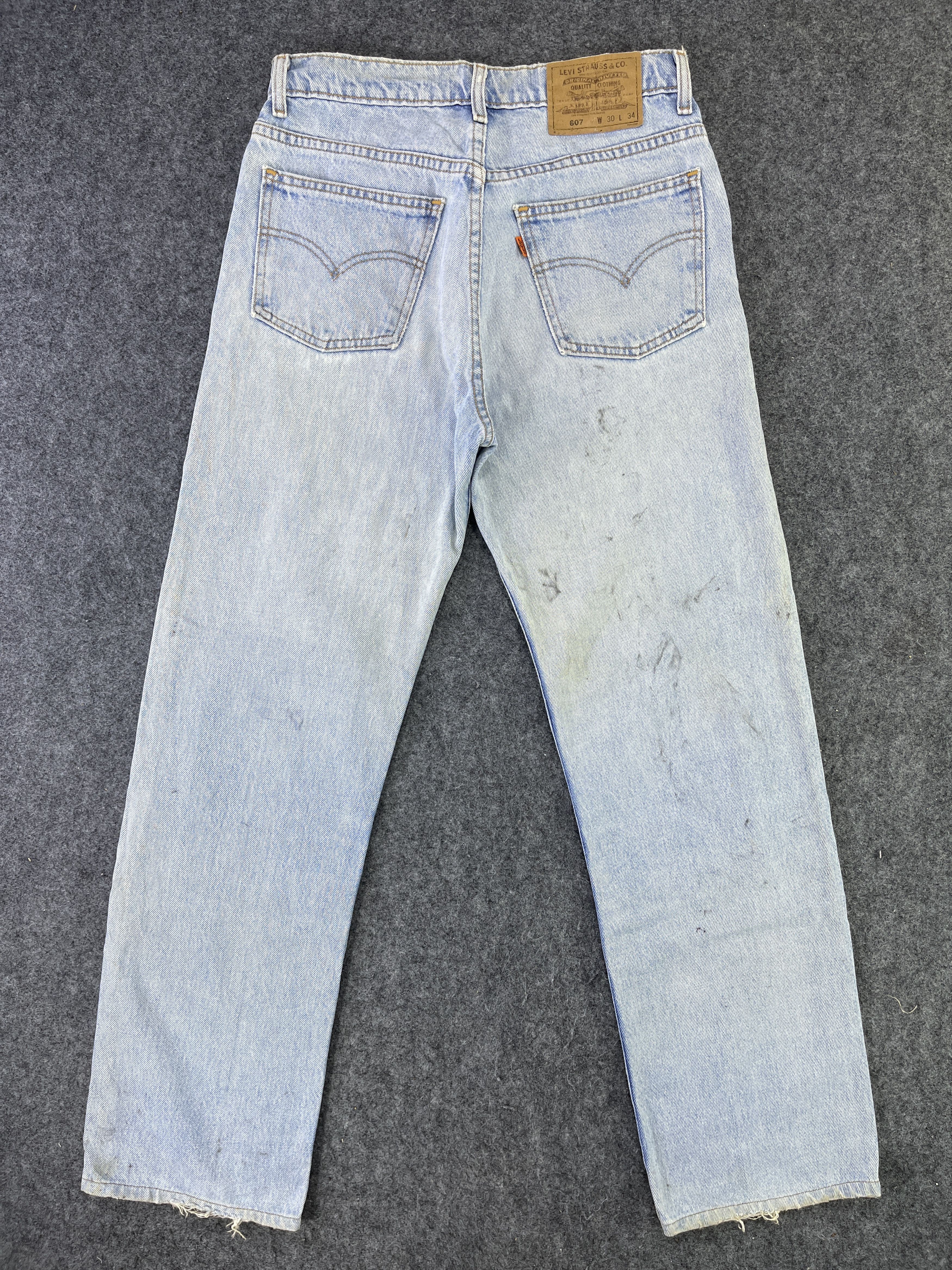 Levi's 90's Vintage Levis 607 Light Wash Jeans Orange Tabs - J785 Size US 30 / EU 46 - 2 Thumbnail