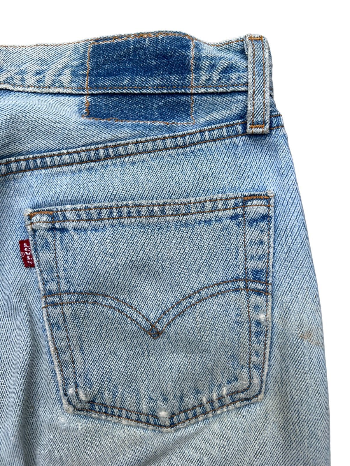 Levi's Rare🔥Vintage 90s Levis 501 Distressed Ripped Jeans 30x33 Size US 30 / EU 46 - 8 Thumbnail