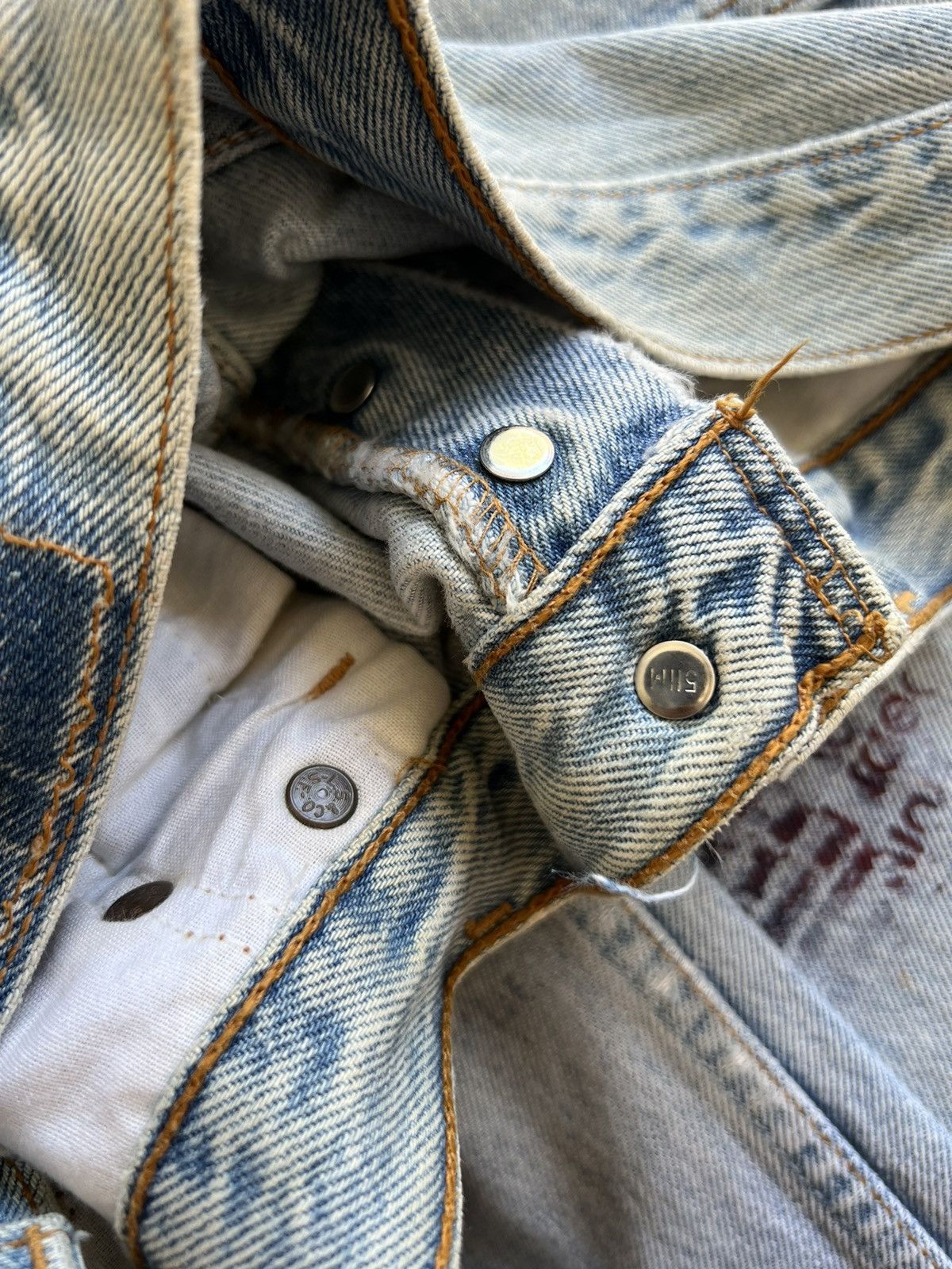 Levi's Rare🔥Vintage 90s Levis 501 Distressed Ripped Jeans 30x33 Size US 30 / EU 46 - 11 Thumbnail