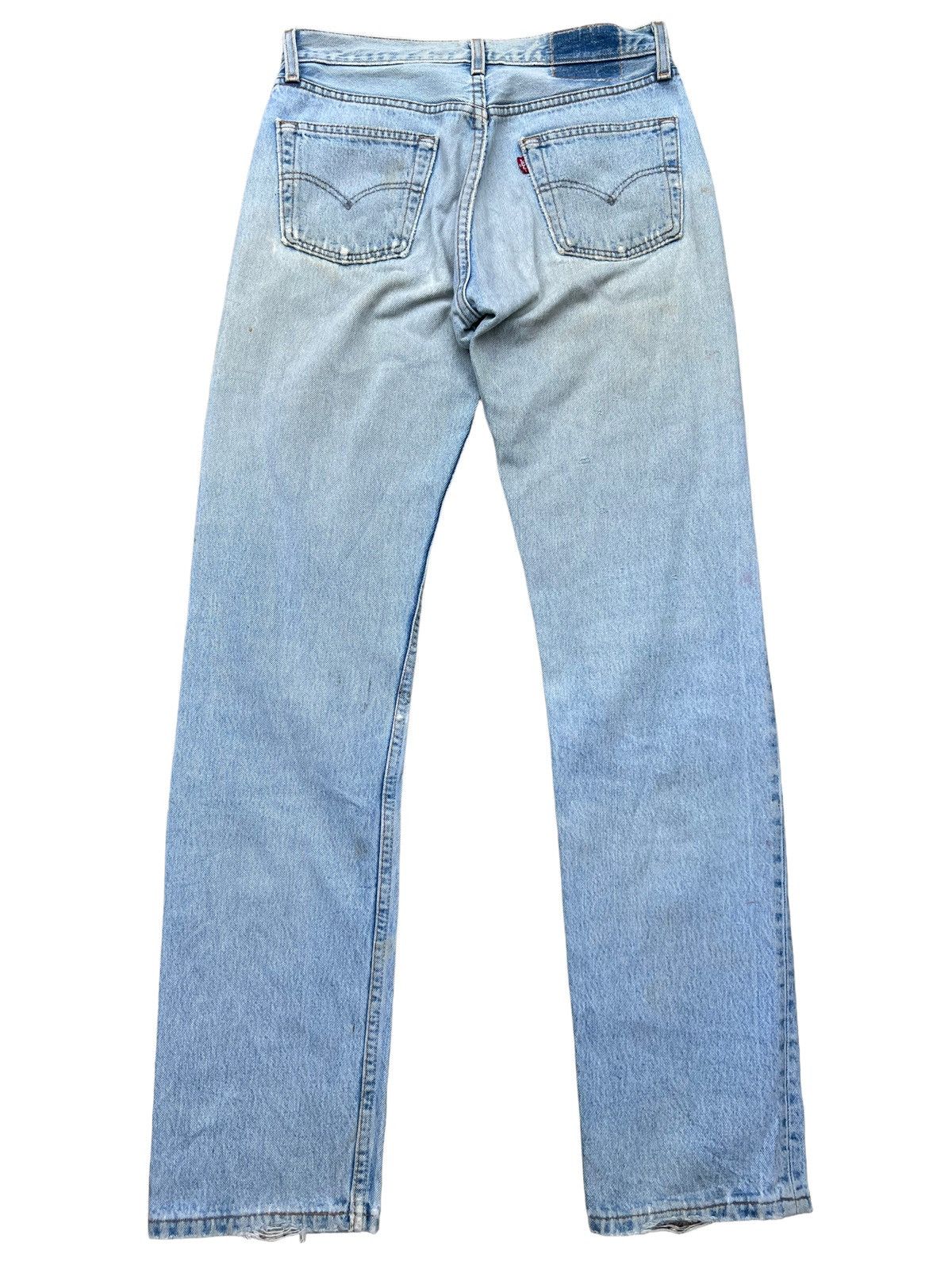Levi's Rare🔥Vintage 90s Levis 501 Distressed Ripped Jeans 30x33 Size US 30 / EU 46 - 3 Thumbnail