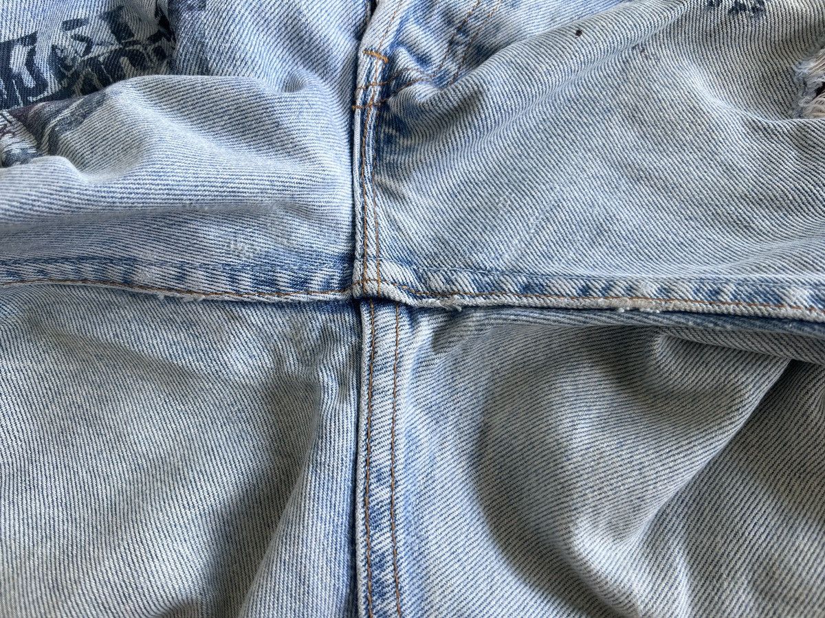 Levi's Rare🔥Vintage 90s Levis 501 Distressed Ripped Jeans 30x33 Size US 30 / EU 46 - 15 Thumbnail