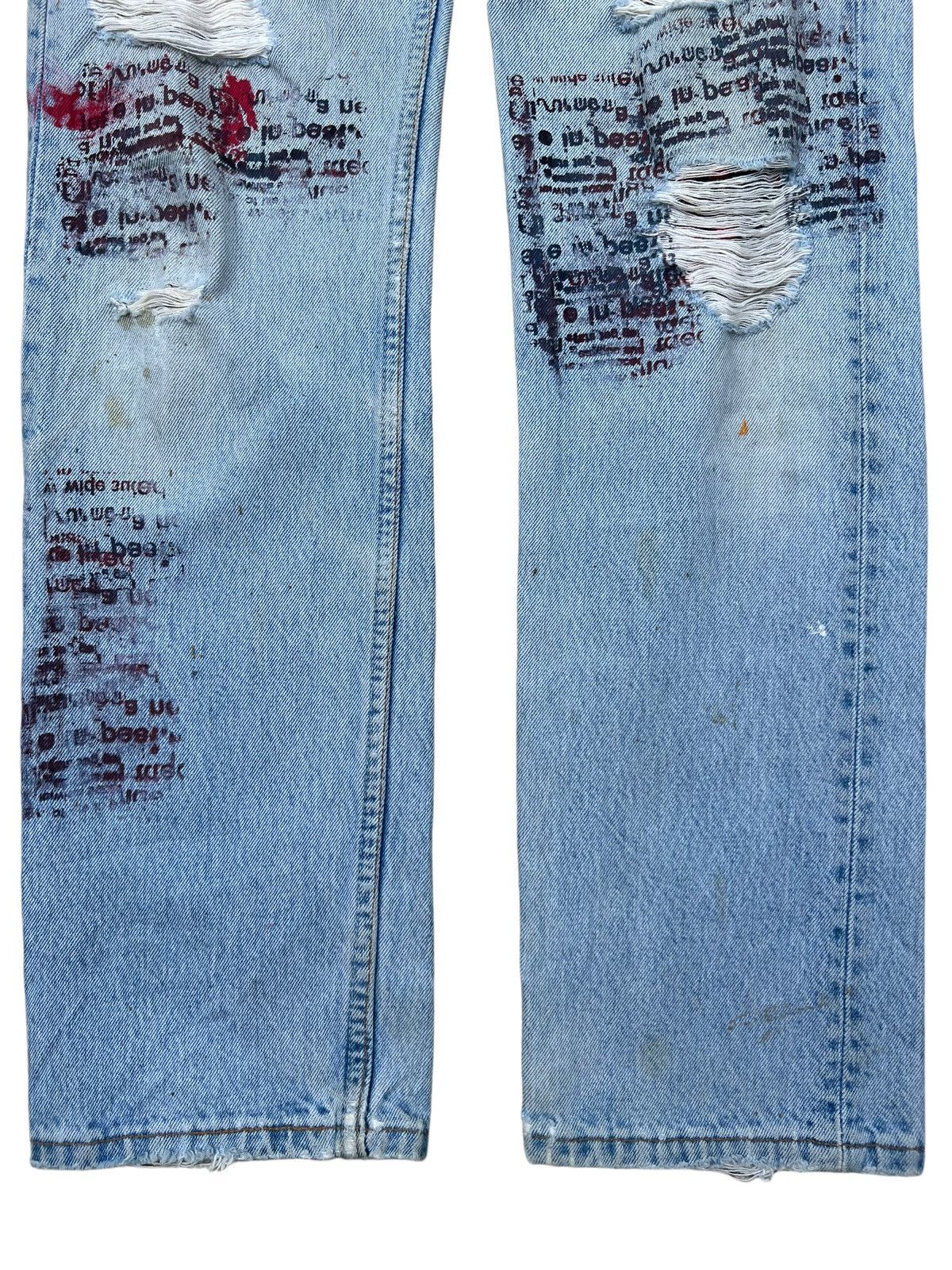Levi's Rare🔥Vintage 90s Levis 501 Distressed Ripped Jeans 30x33 Size US 30 / EU 46 - 10 Thumbnail