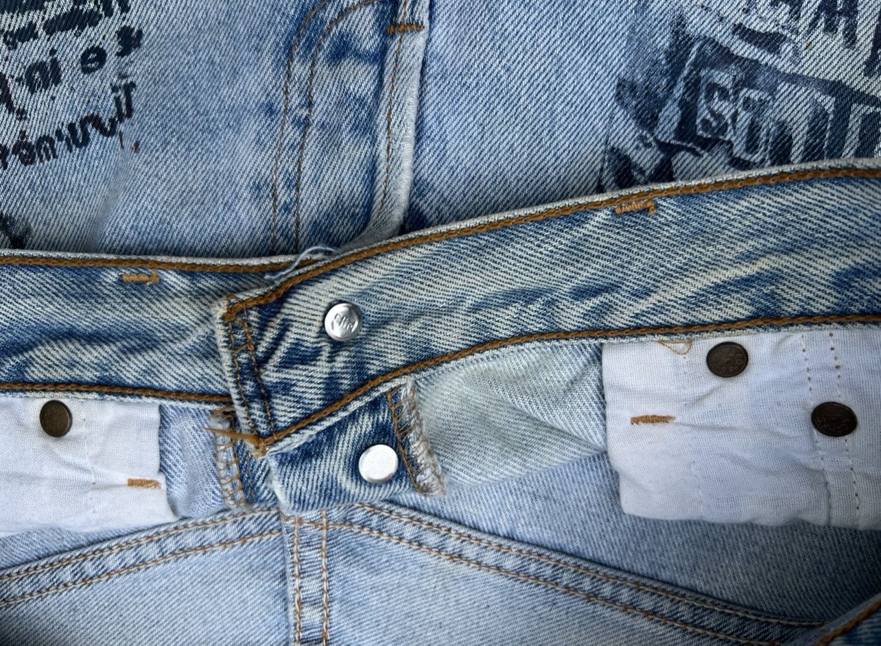 Levi's Rare🔥Vintage 90s Levis 501 Distressed Ripped Jeans 30x33 Size US 30 / EU 46 - 9 Thumbnail