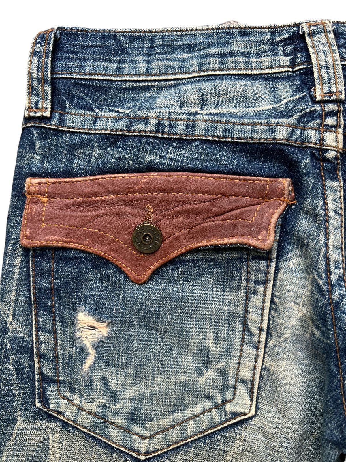 Japanese Brand Transit Japan Distressed Flare Denim Jeans 30x28.5 Size 30" / US 8 / IT 44 - 10 Thumbnail