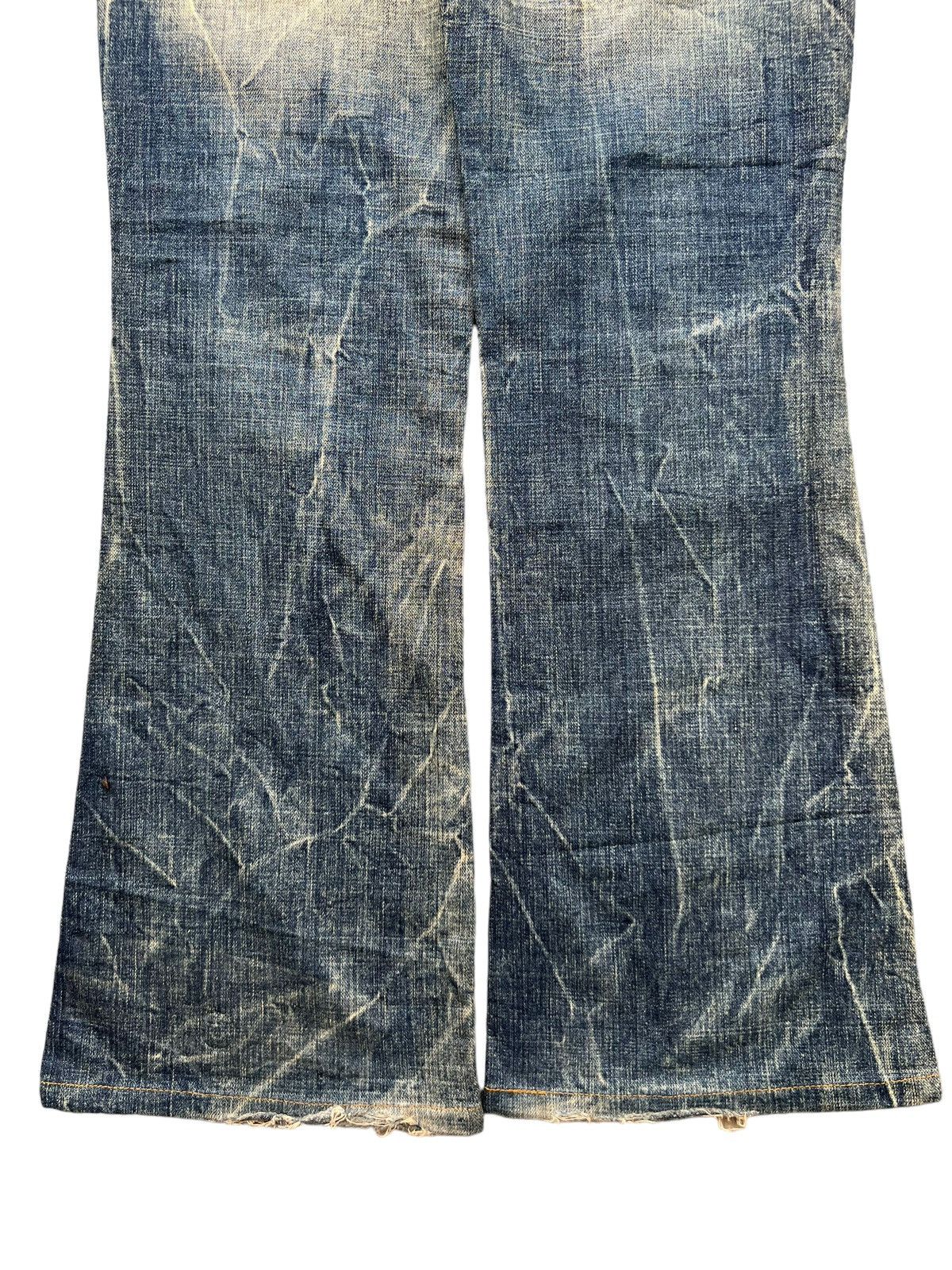 Japanese Brand Transit Japan Distressed Flare Denim Jeans 30x28.5 Size 30" / US 8 / IT 44 - 7 Thumbnail
