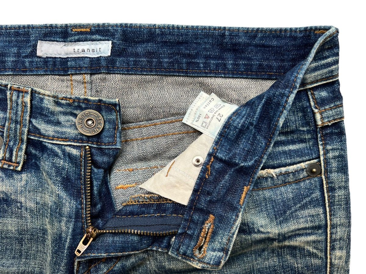 Japanese Brand Transit Japan Distressed Flare Denim Jeans 30x28.5 Size 30" / US 8 / IT 44 - 11 Thumbnail