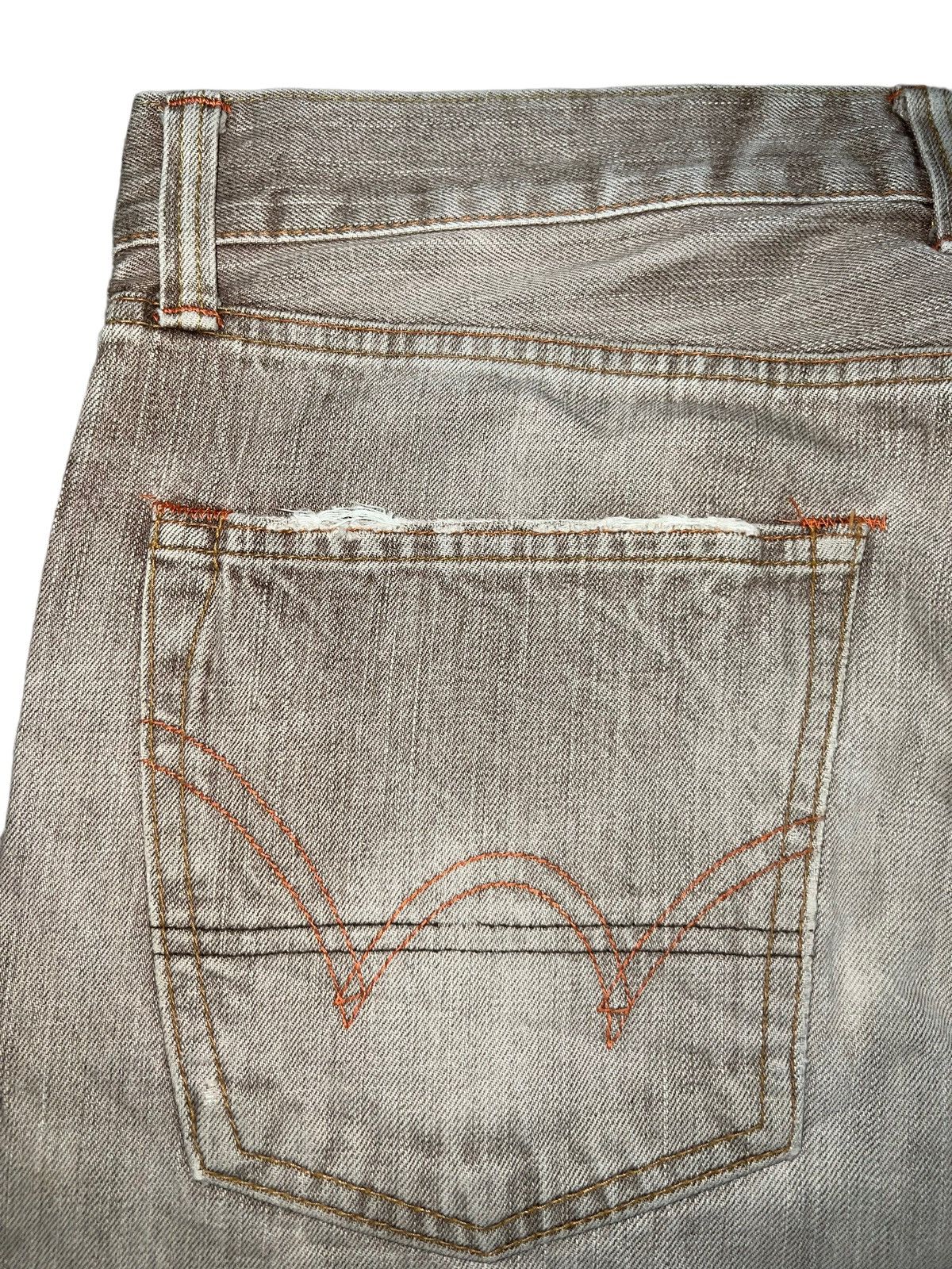 Edwin Vintage 90s Edwin 505zx Selvedge Redline Brown Jeans 36x34 Size US 36 / EU 52 - 12 Thumbnail