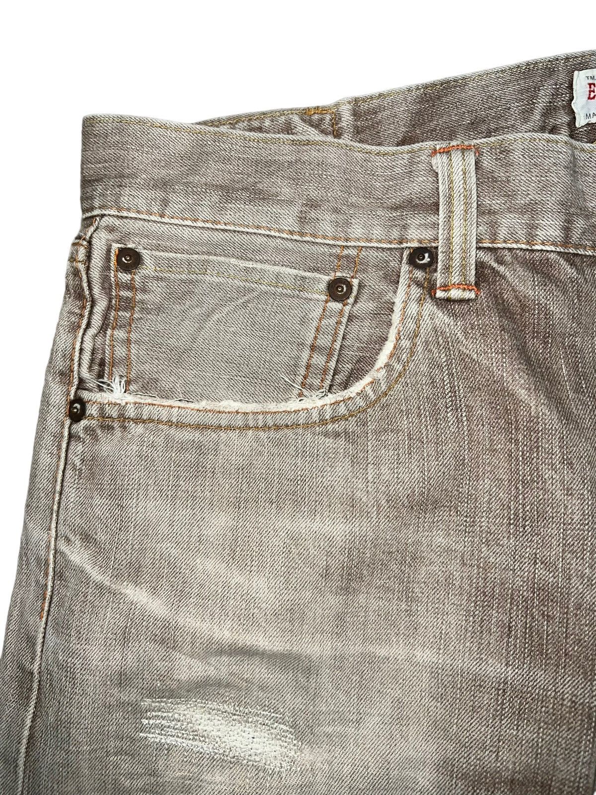 Edwin Vintage 90s Edwin 505zx Selvedge Redline Brown Jeans 36x34 Size US 36 / EU 52 - 14 Thumbnail