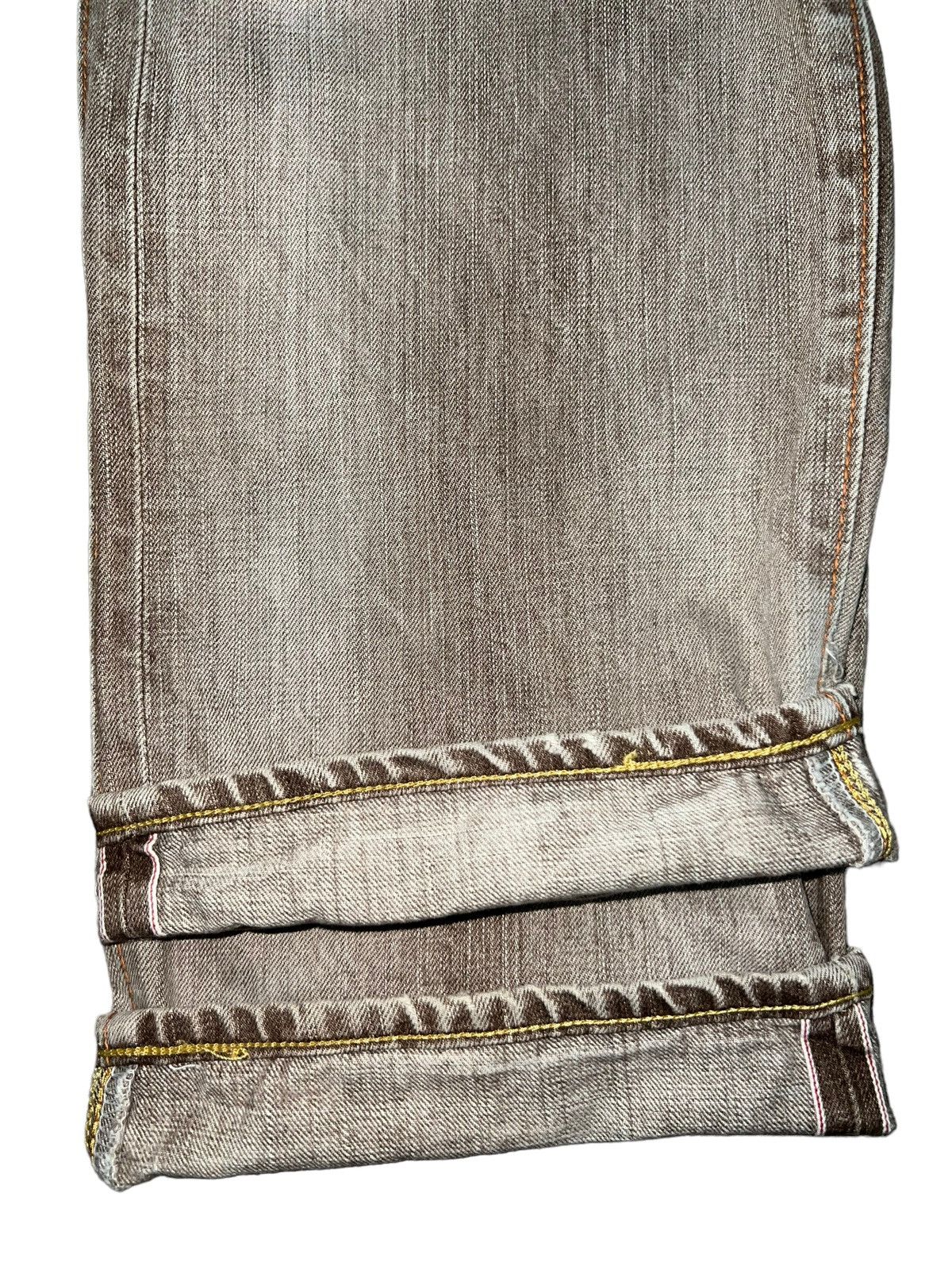 Edwin Vintage 90s Edwin 505zx Selvedge Redline Brown Jeans 36x34 Size US 36 / EU 52 - 8 Thumbnail