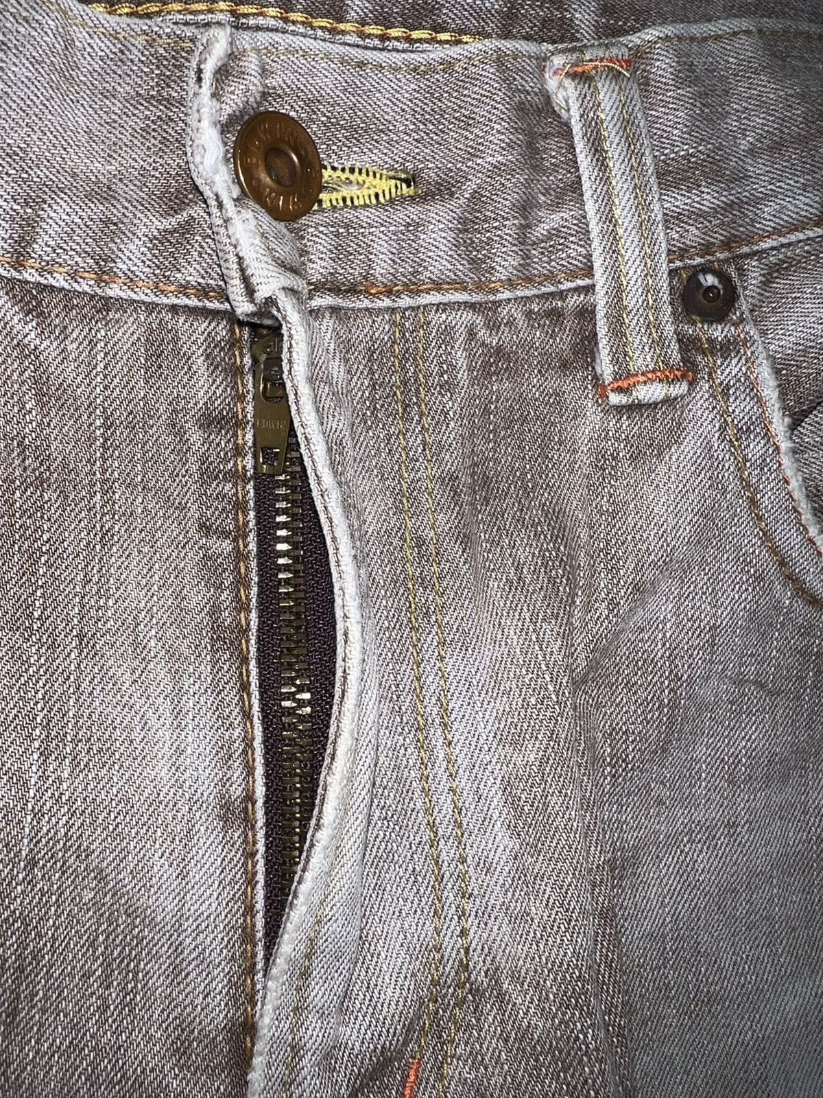 Edwin Vintage 90s Edwin 505zx Selvedge Redline Brown Jeans 36x34 Size US 36 / EU 52 - 16 Thumbnail